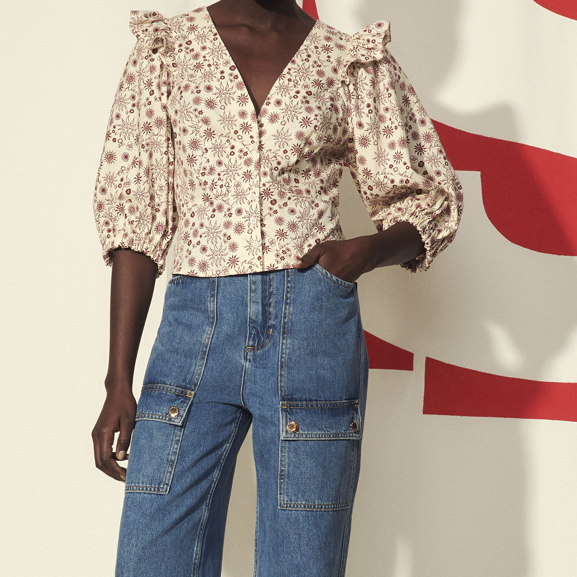 sandro blouse sale