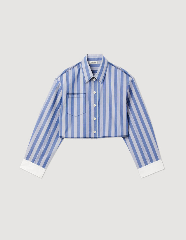 Sandro Cropped striped shirt. 2