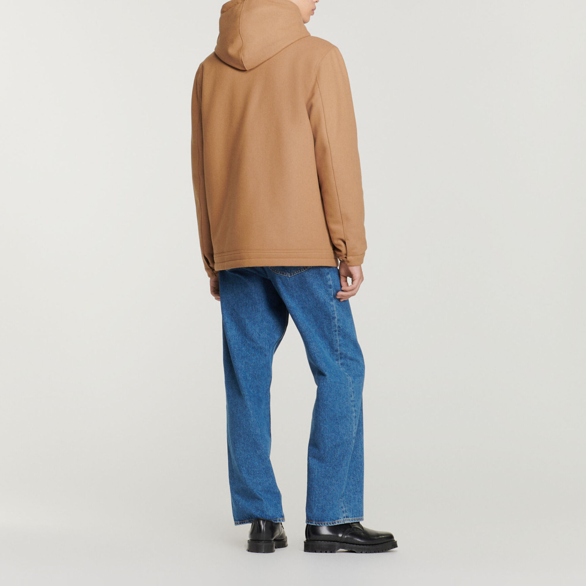 Sandro hooded wool new arrivals cloth coat