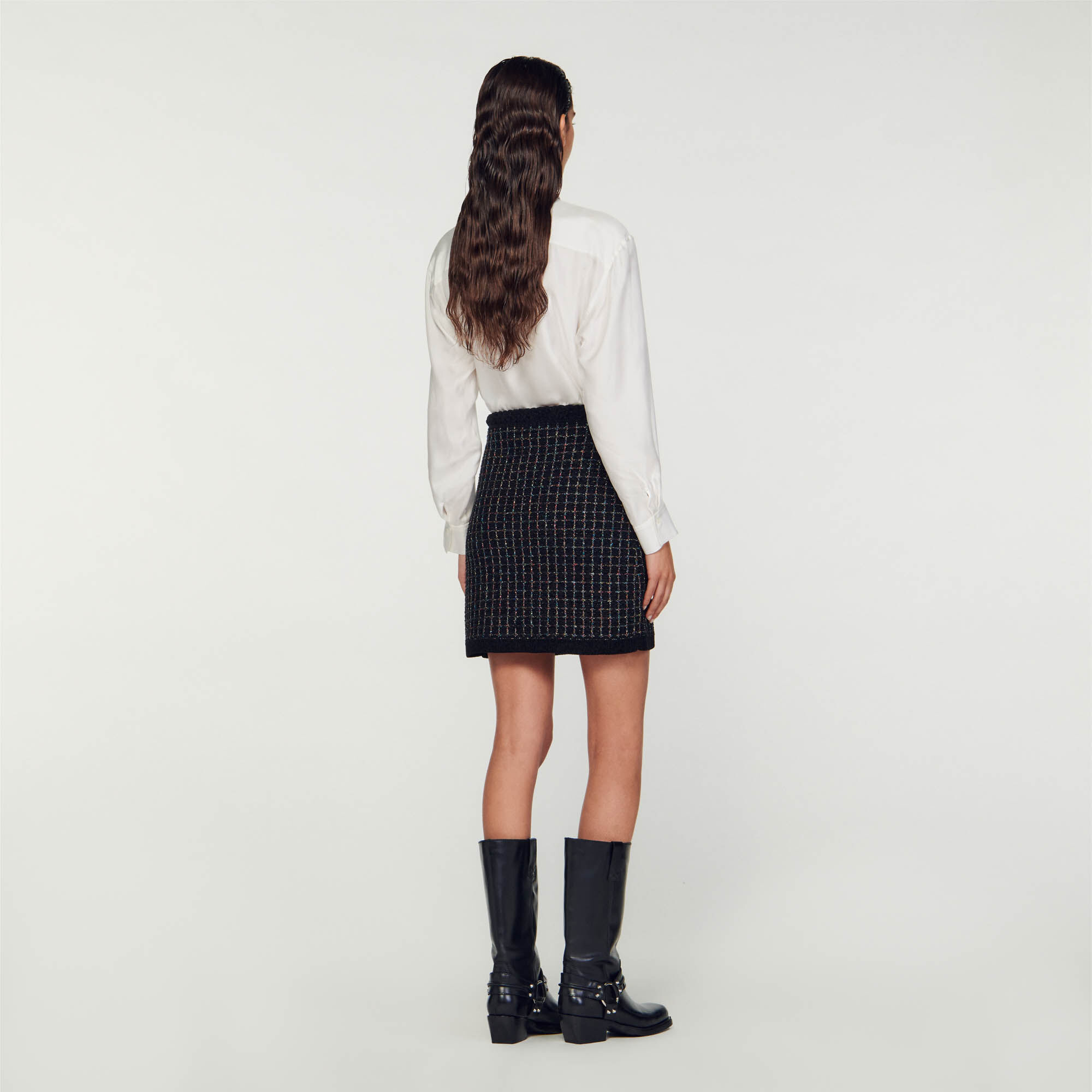 Vella Textured knit skirt - Skirts | Sandro Paris