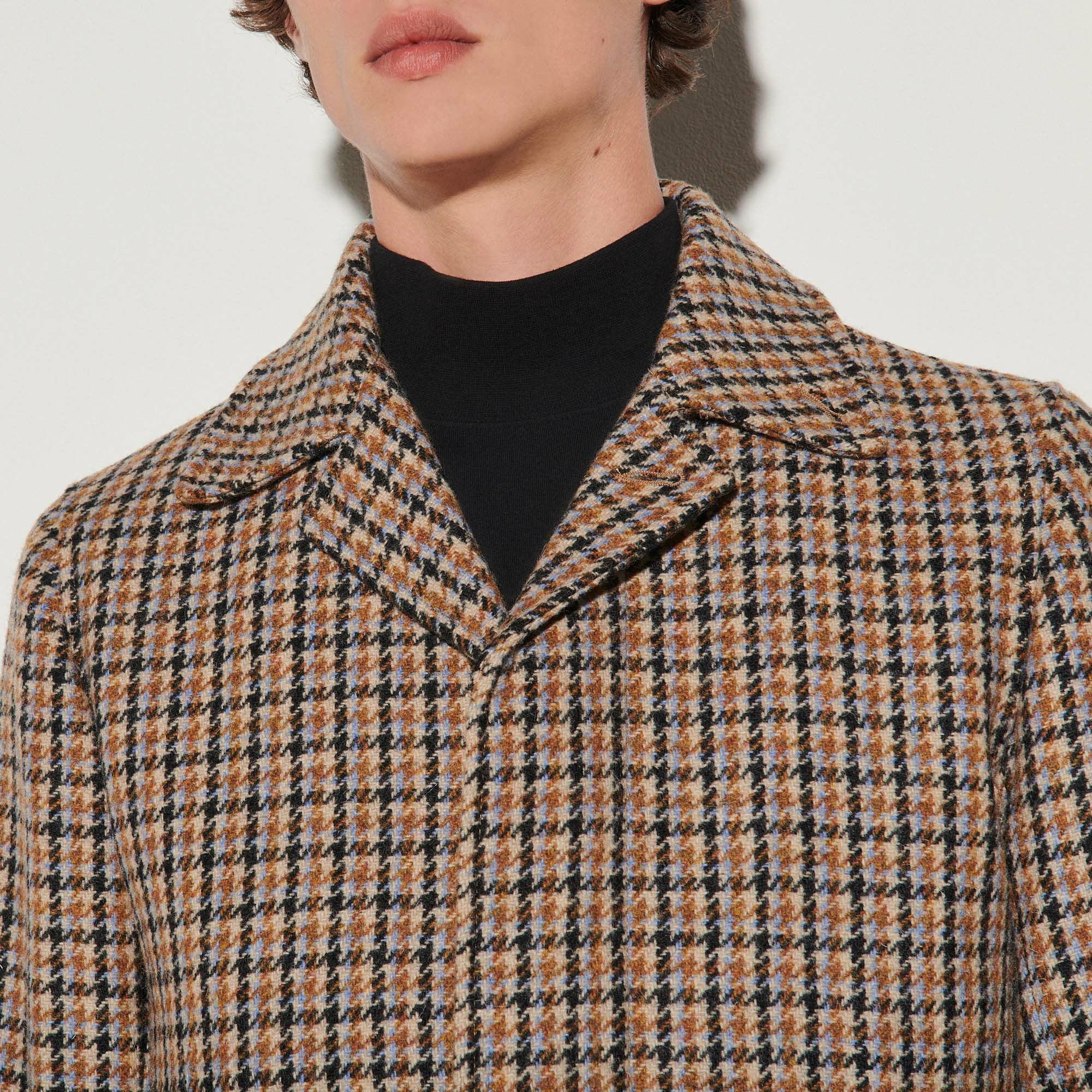 sandro black wool coat
