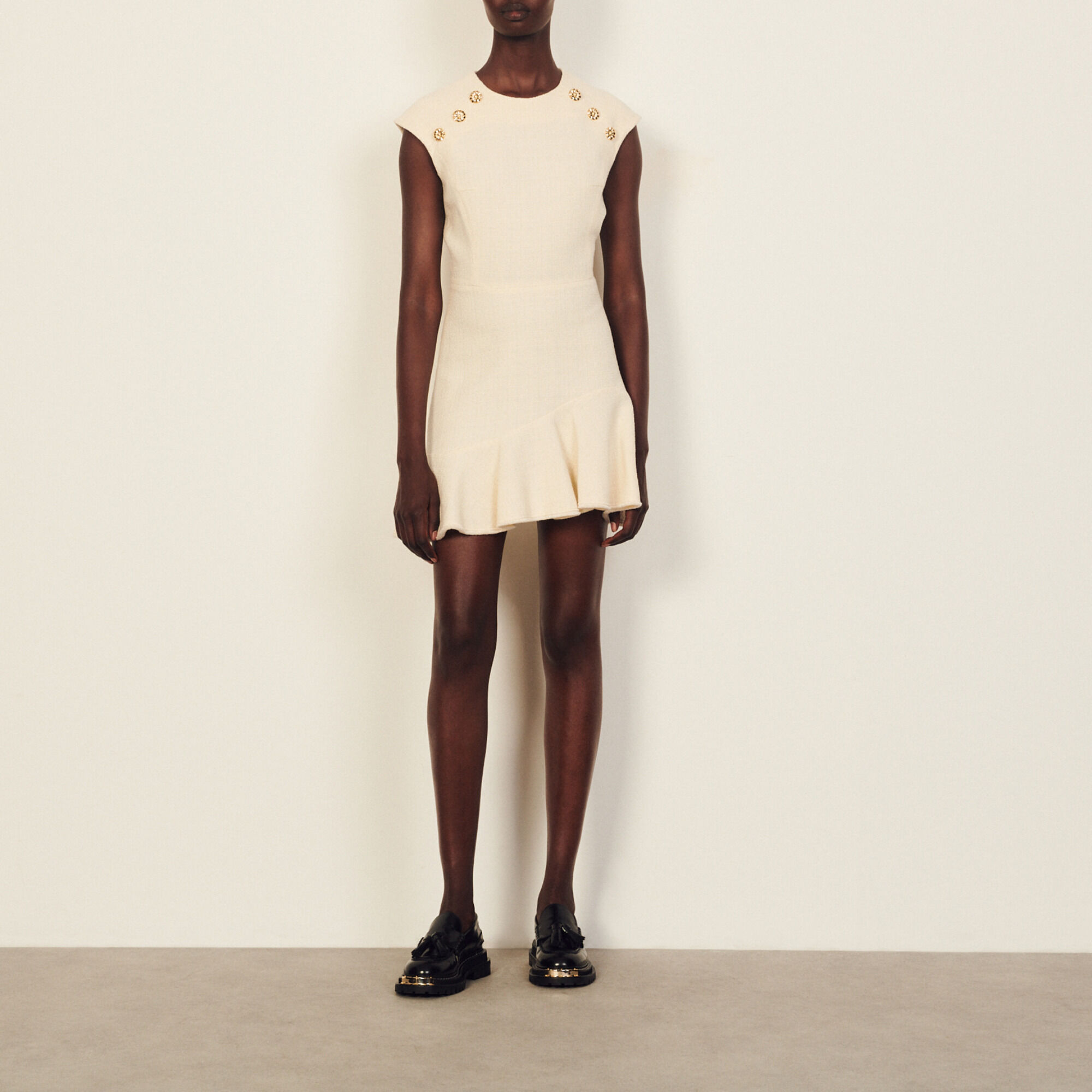 Sandro tweed dress clearance