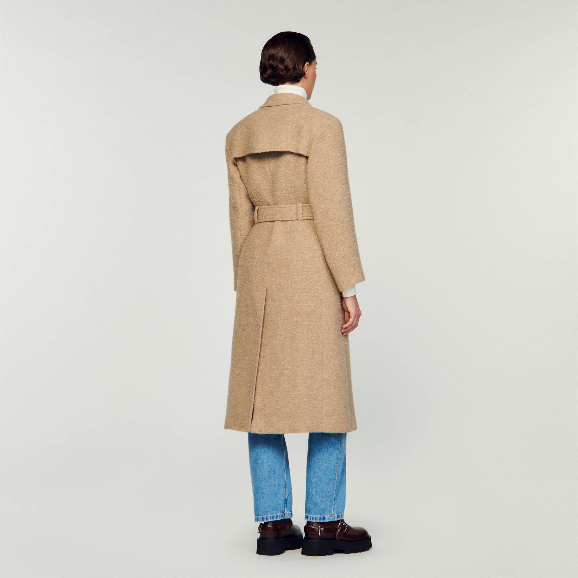 Sandro paris camel new arrivals coat