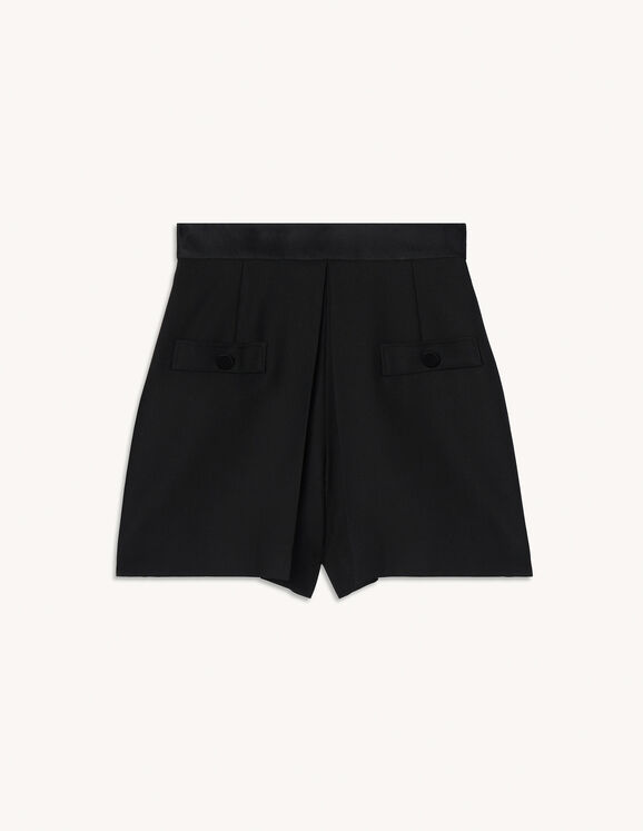 High-waisted shorts with buttons - Pants & Shorts | Sandro Paris