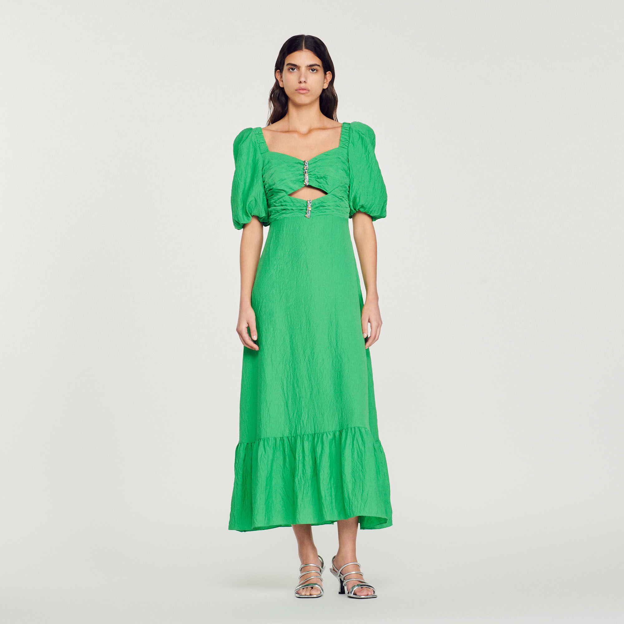 Green store sandro dress