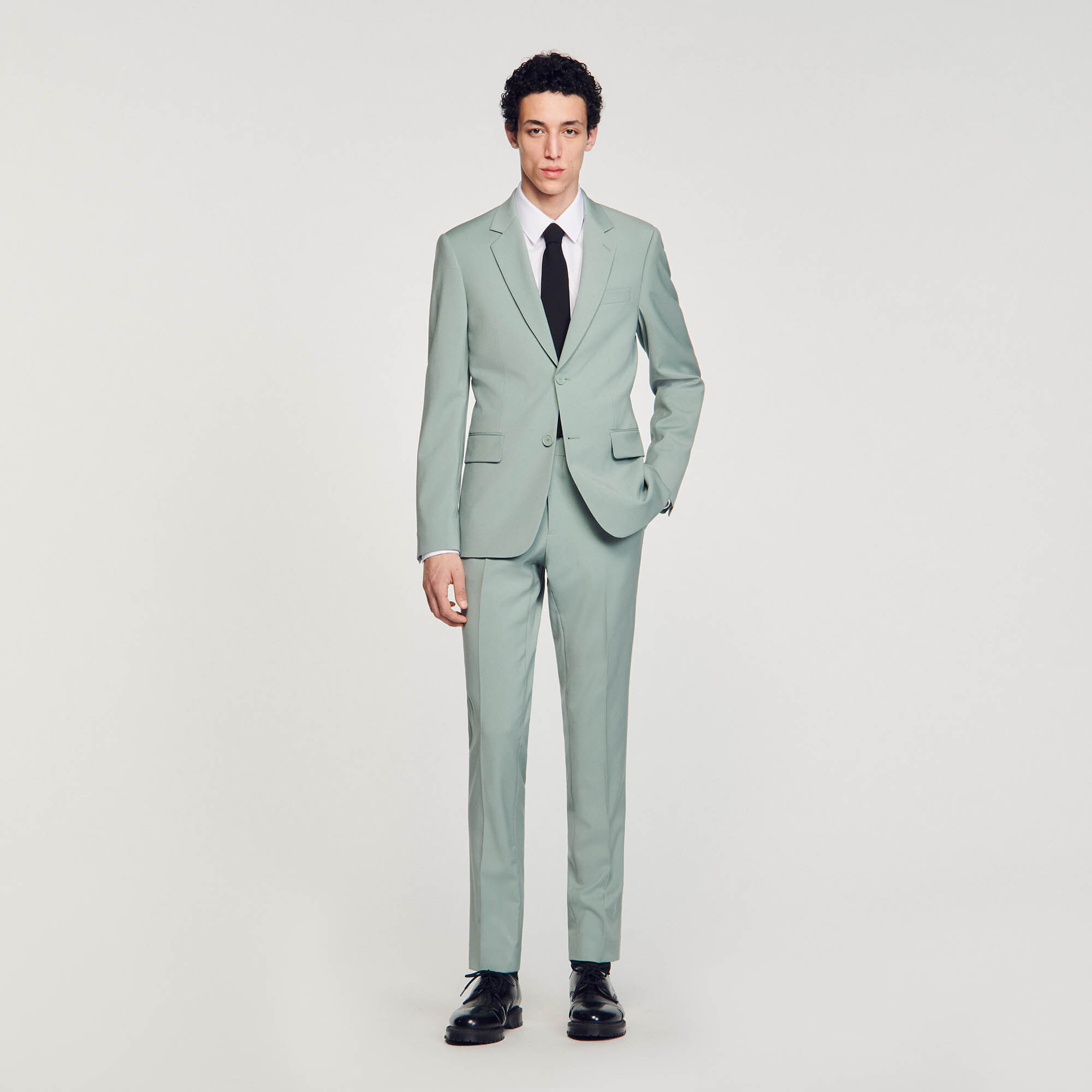 Sandro hot sale green suit