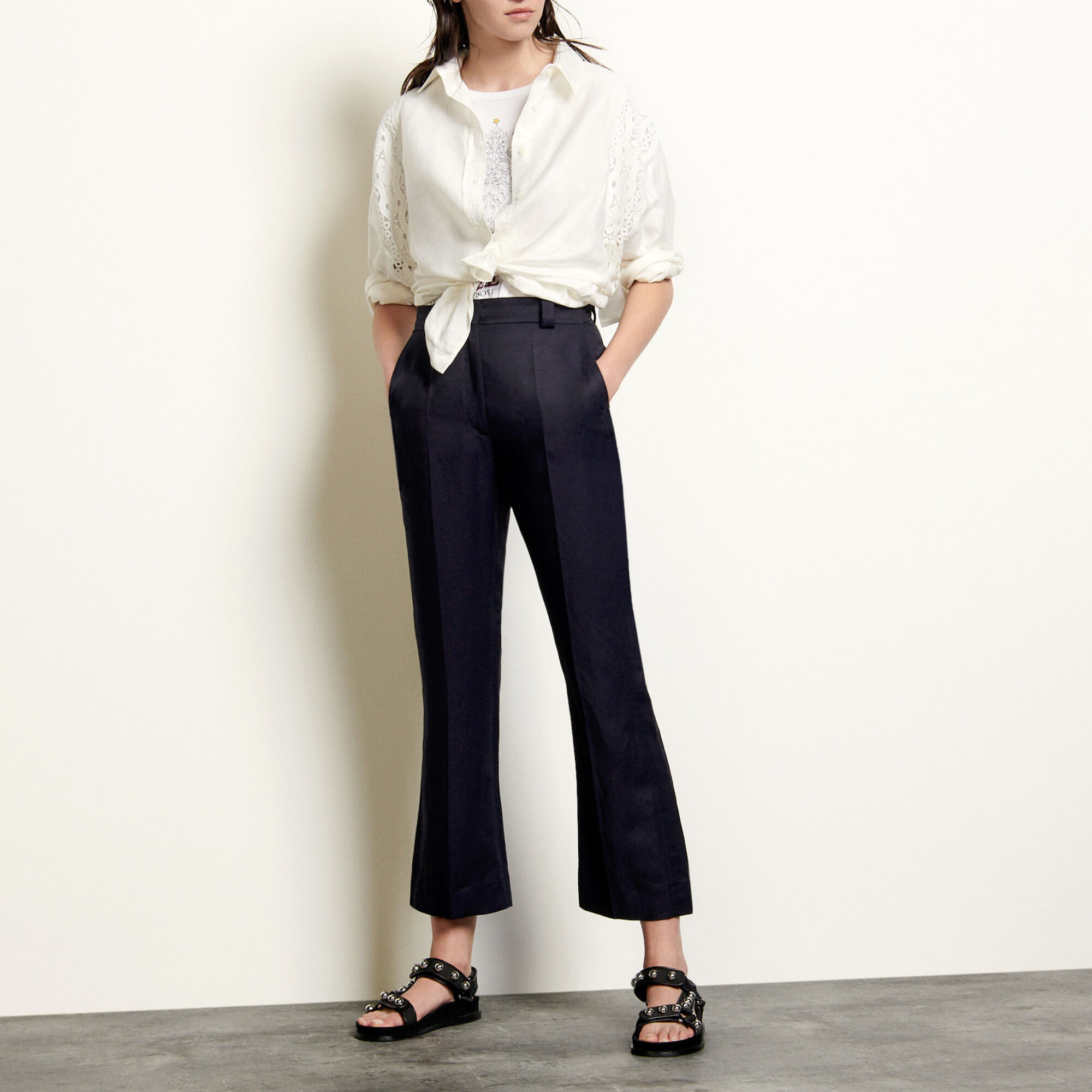 sandro high waisted pants