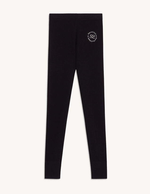 Sandro Knit leggings with embroidery. 1