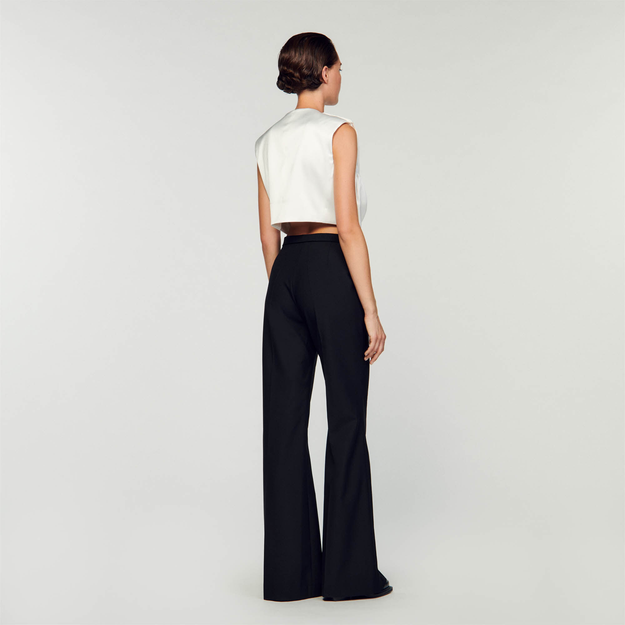Pantalon store noir palazzo