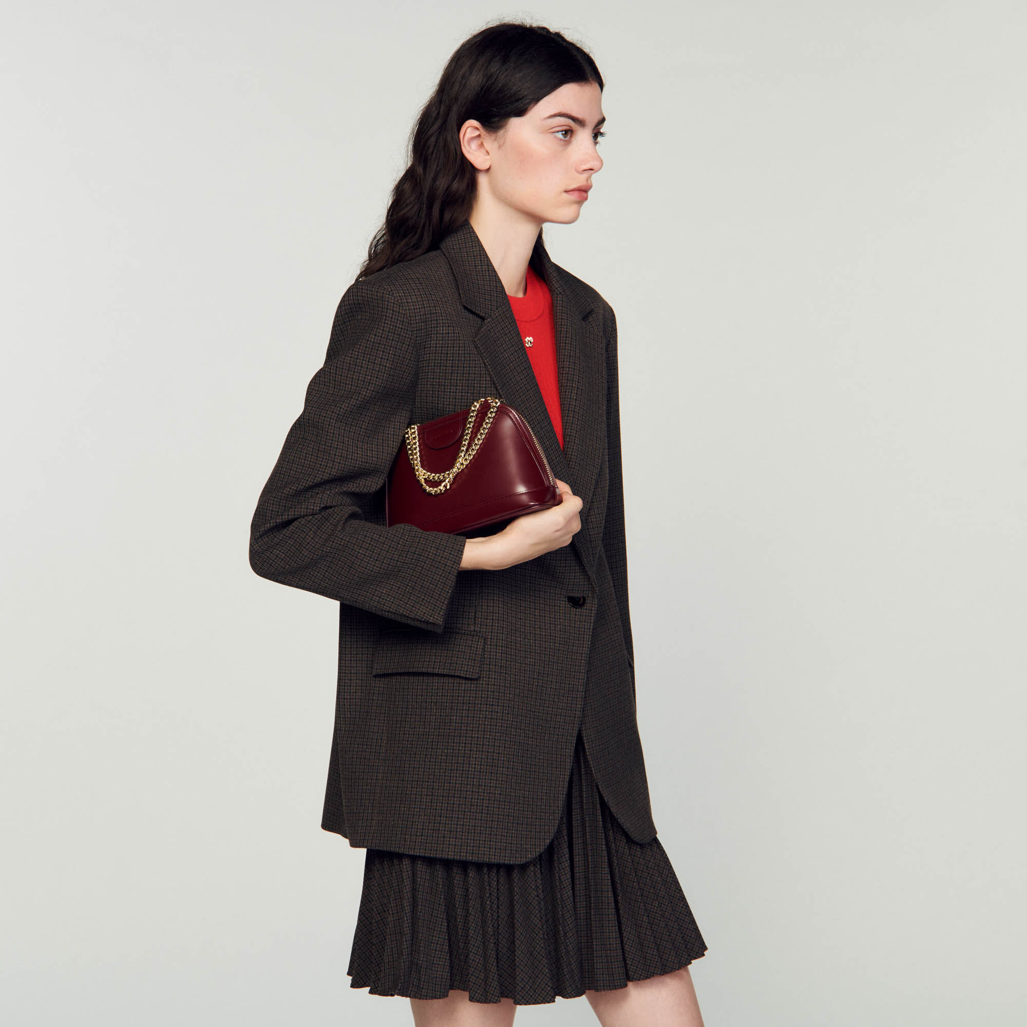Sac sandro bordeaux 2025