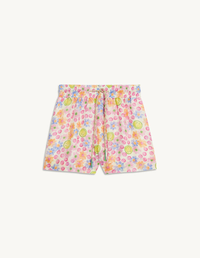 Sandro Smiley® Wide printed shorts. 1