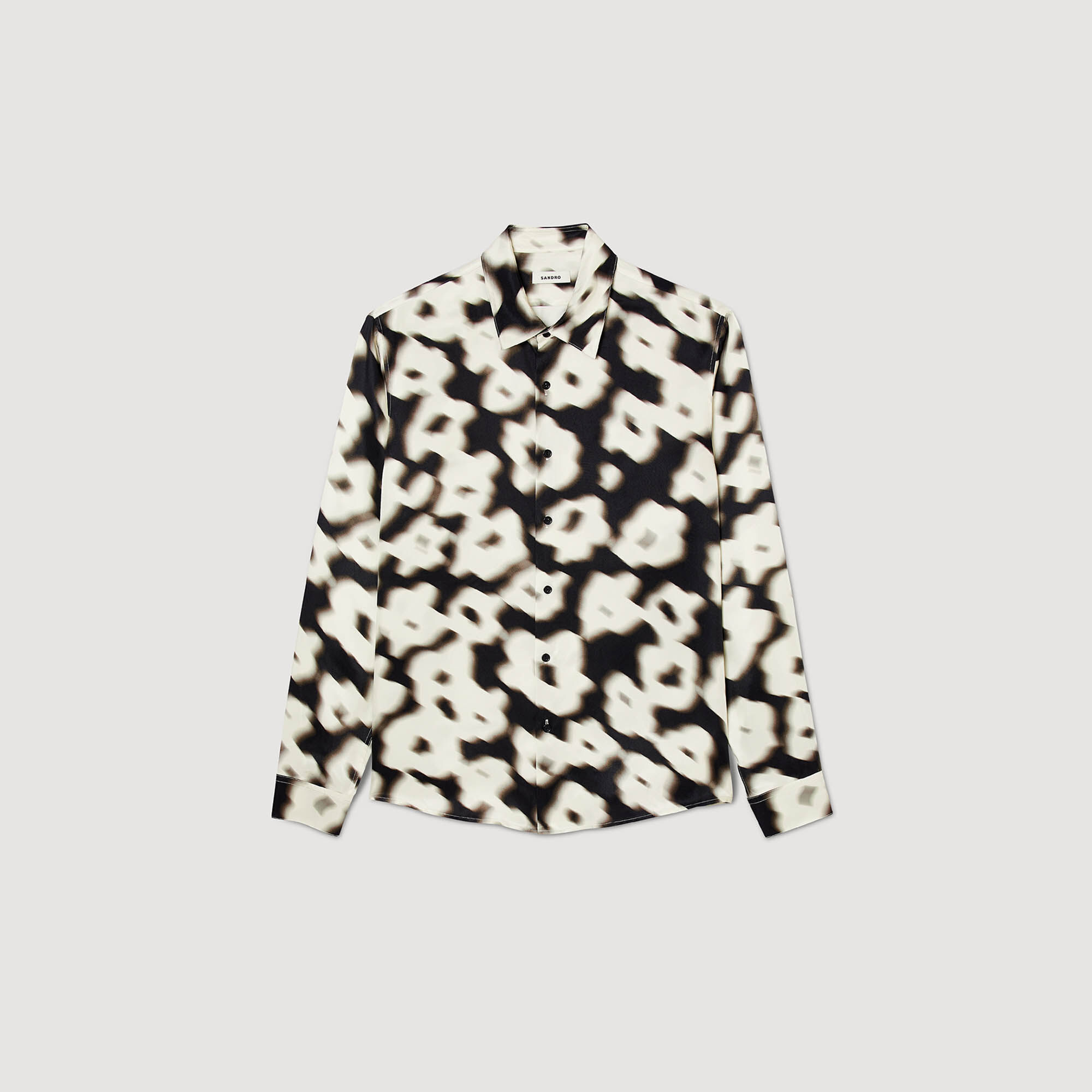 White leopard print shirt top