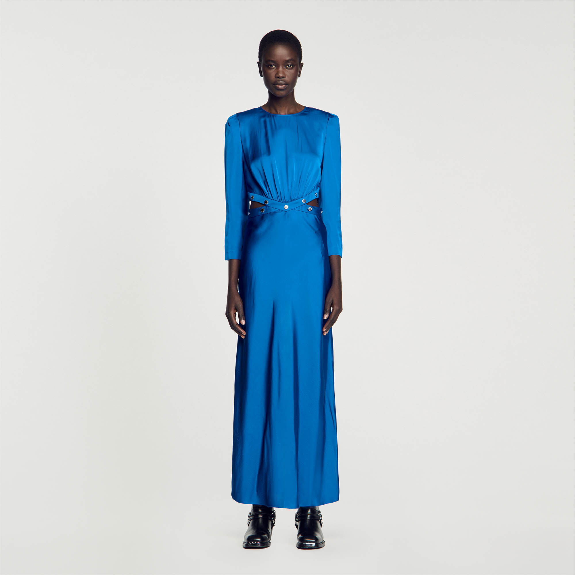 Eleganzia Satin finish maxi dress Dresses Sandro Paris