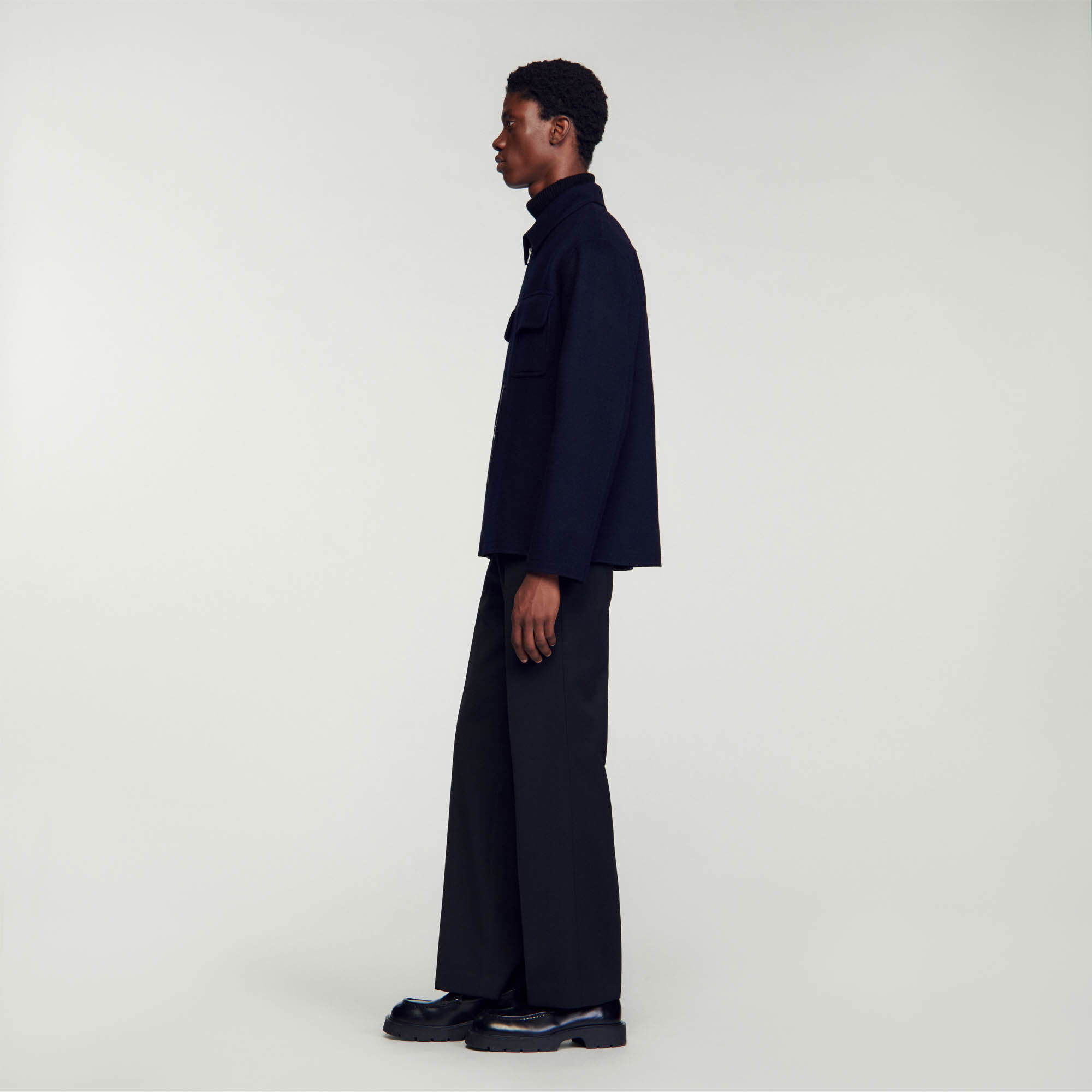 Sandro wool on sale jacket