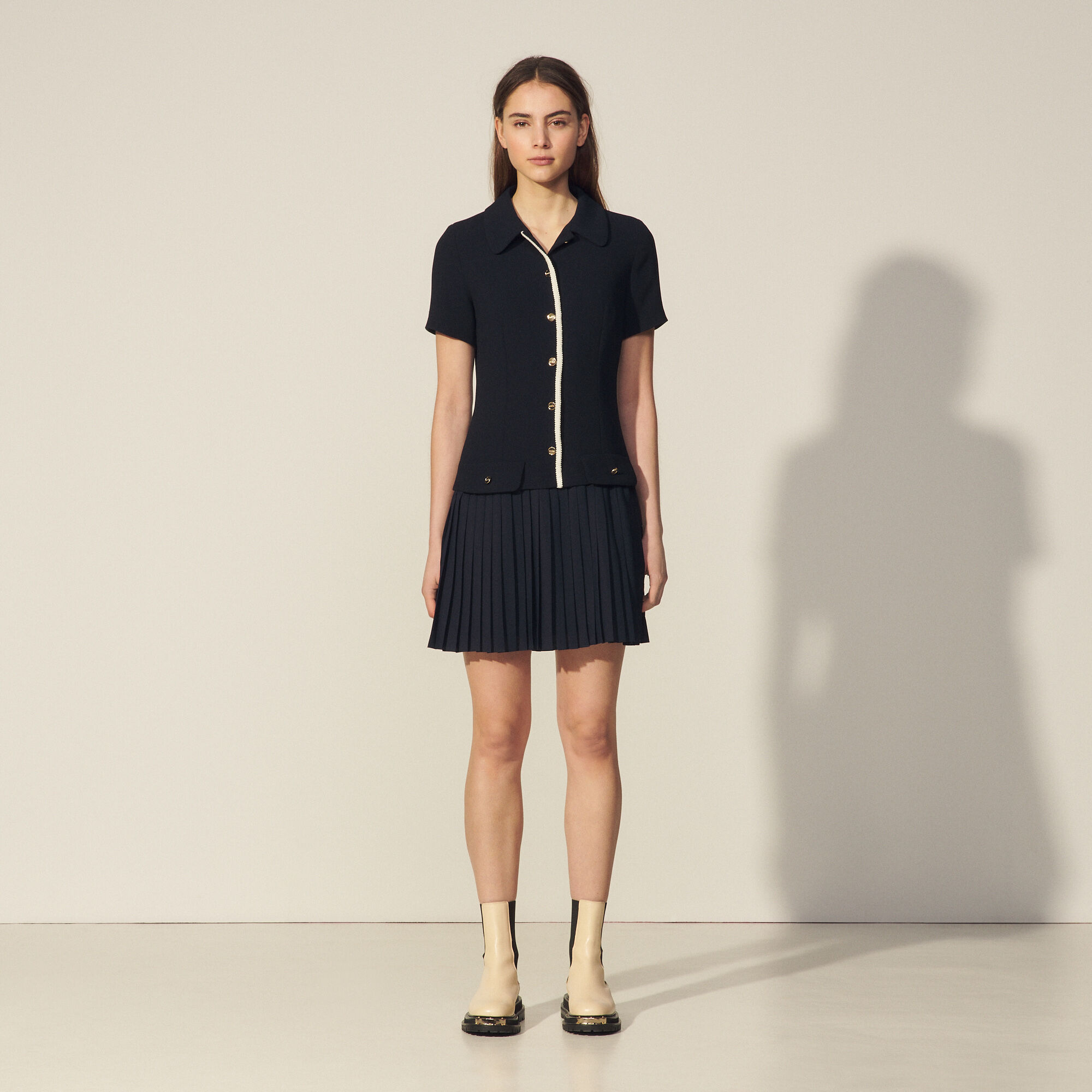 Sandro pleated dress Clearance