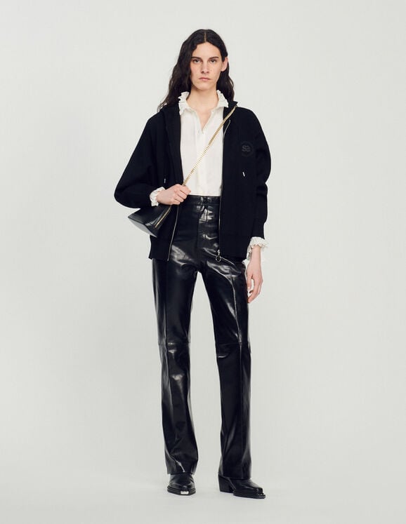 Leather pants - Pants & Shorts | Sandro Paris