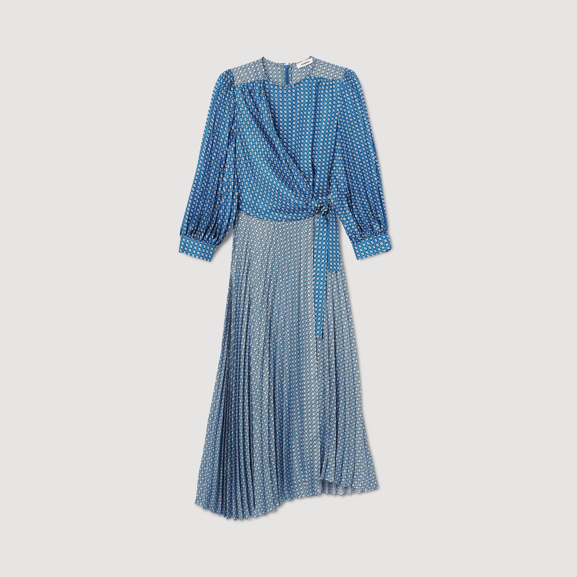Sandro long dress with scarf on sale prints