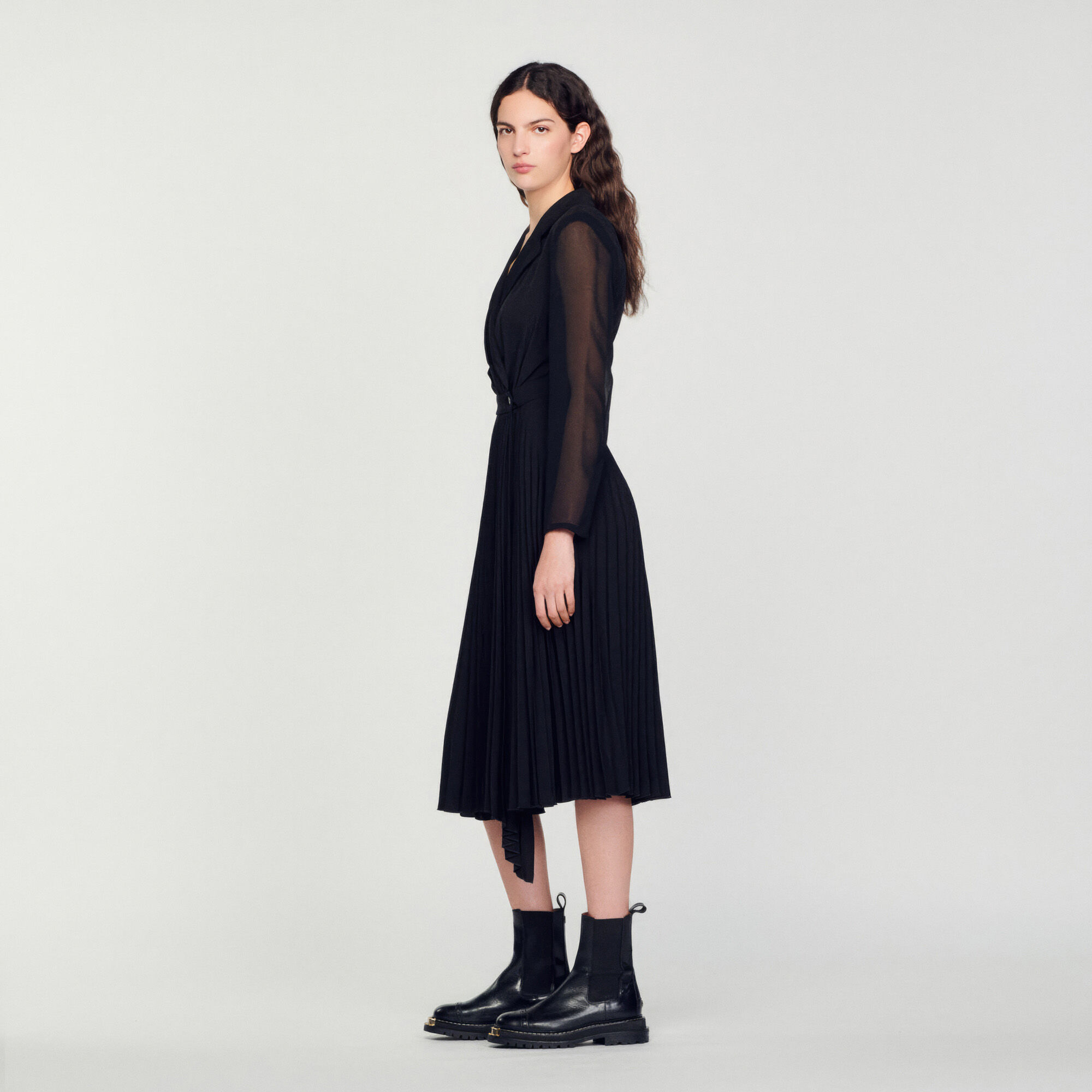 Sandro paris black best sale dress