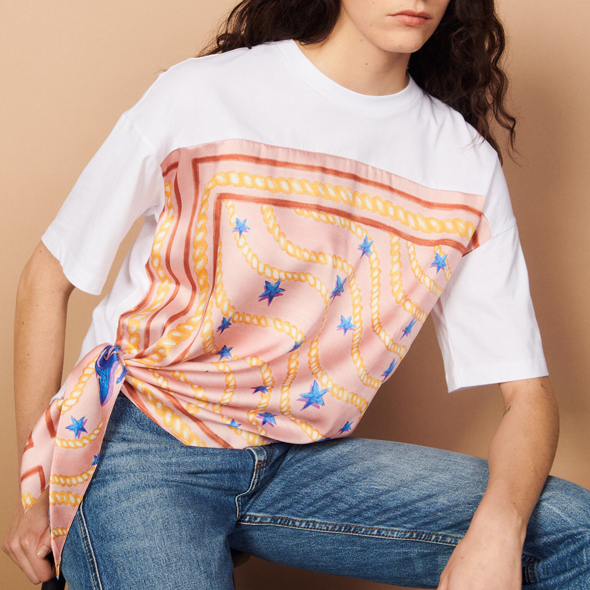 Sandro T-shirt with printed insert