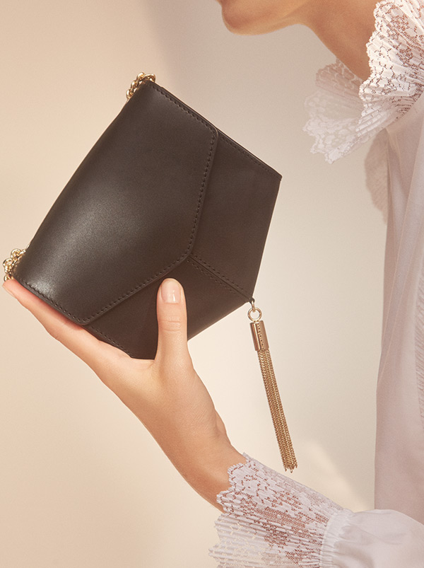 sandro lou leather shoulder bag