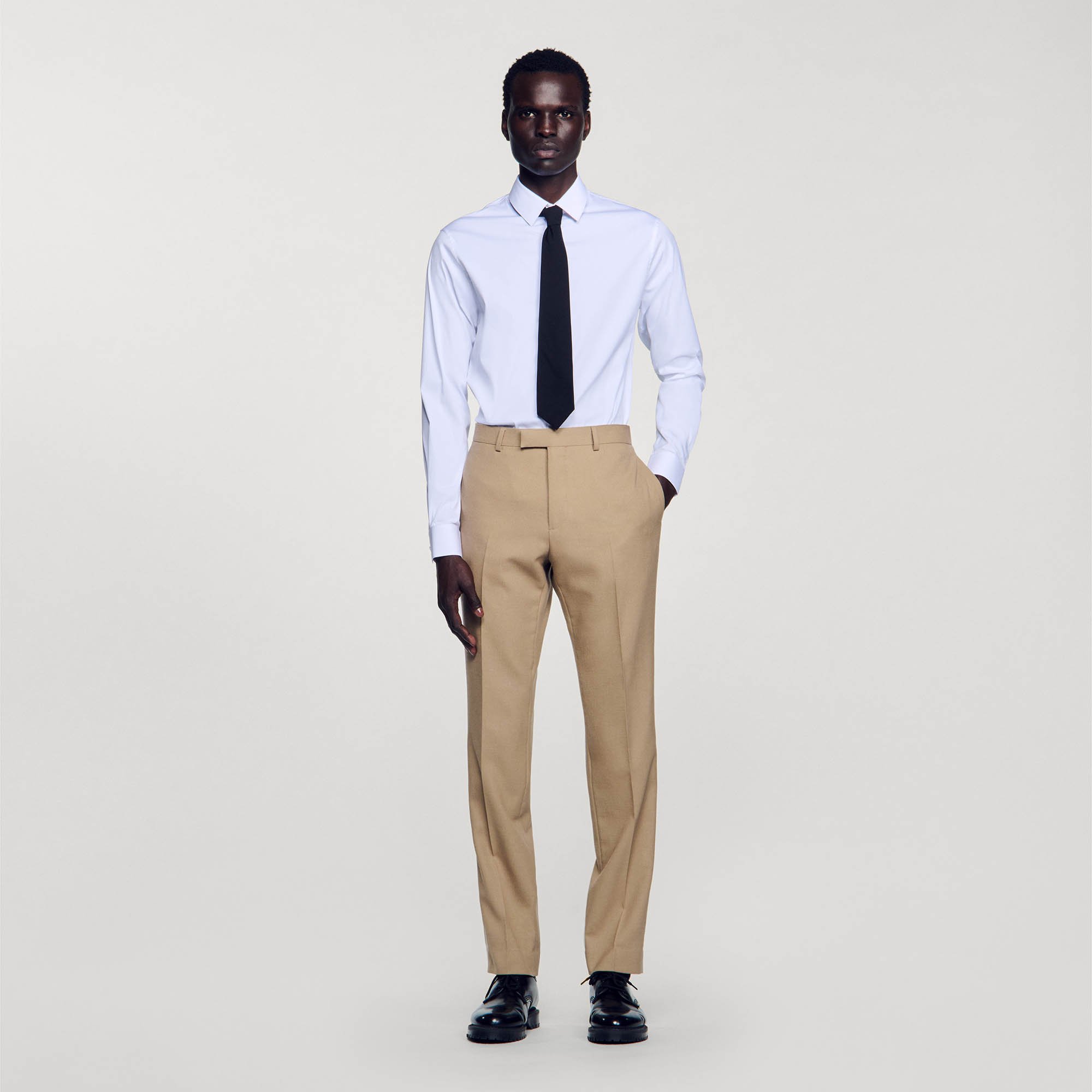 Wool suit trousers