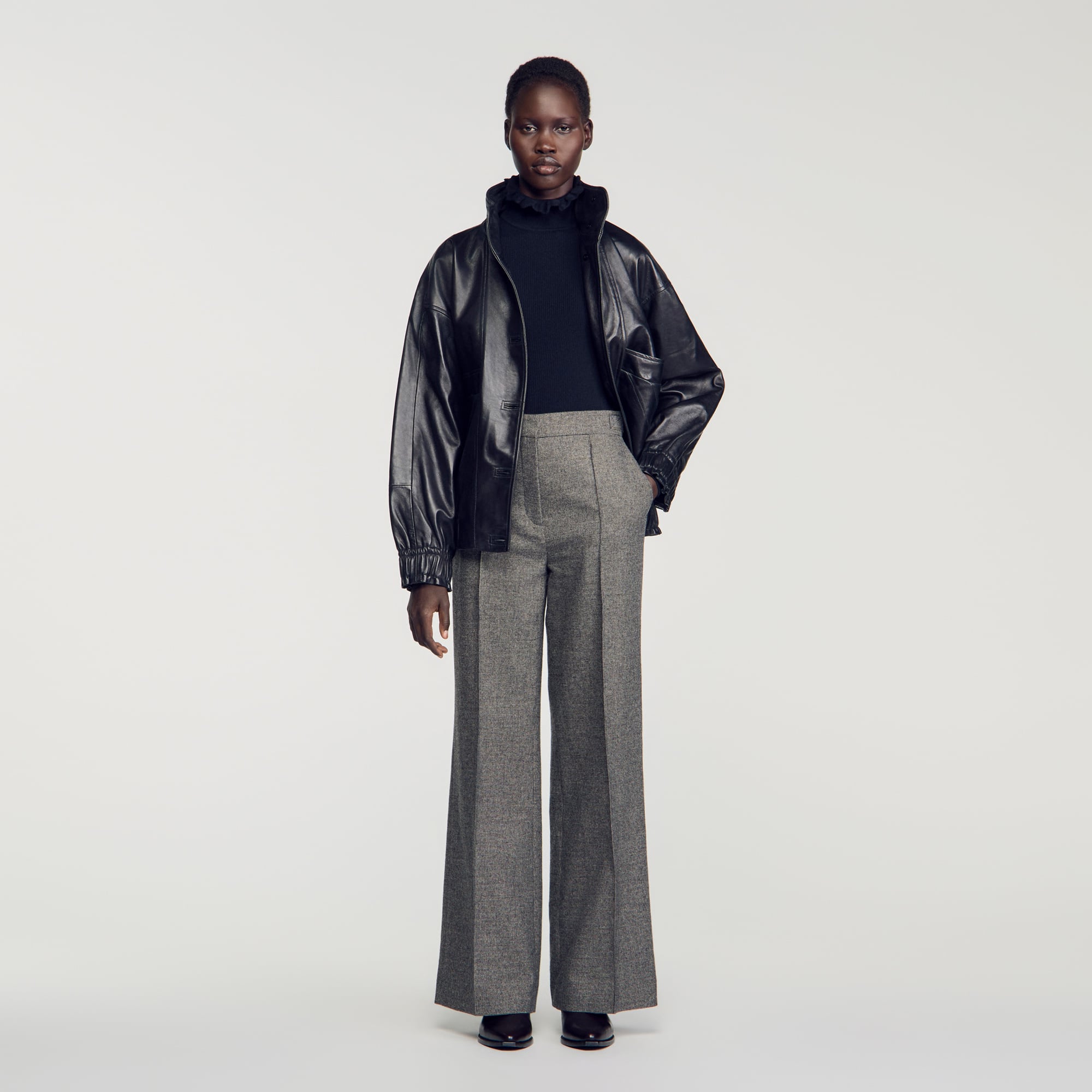 Wool suit trousers