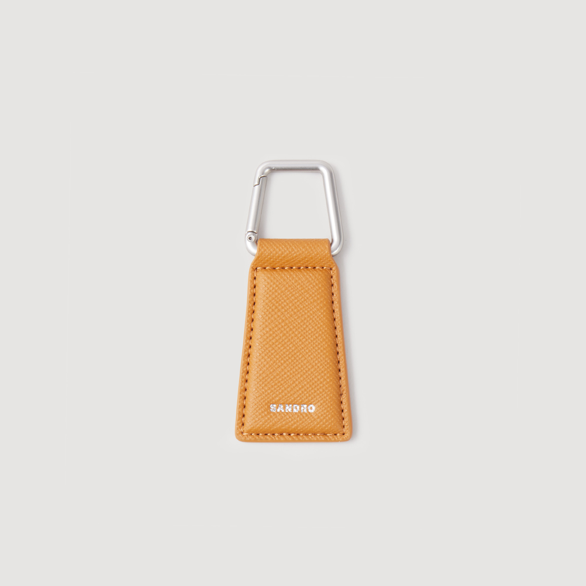 Sandro synderm Coating: Key ring in saffiano leather embellished with Sandro lettering and fitted with a metal lobster clasp
