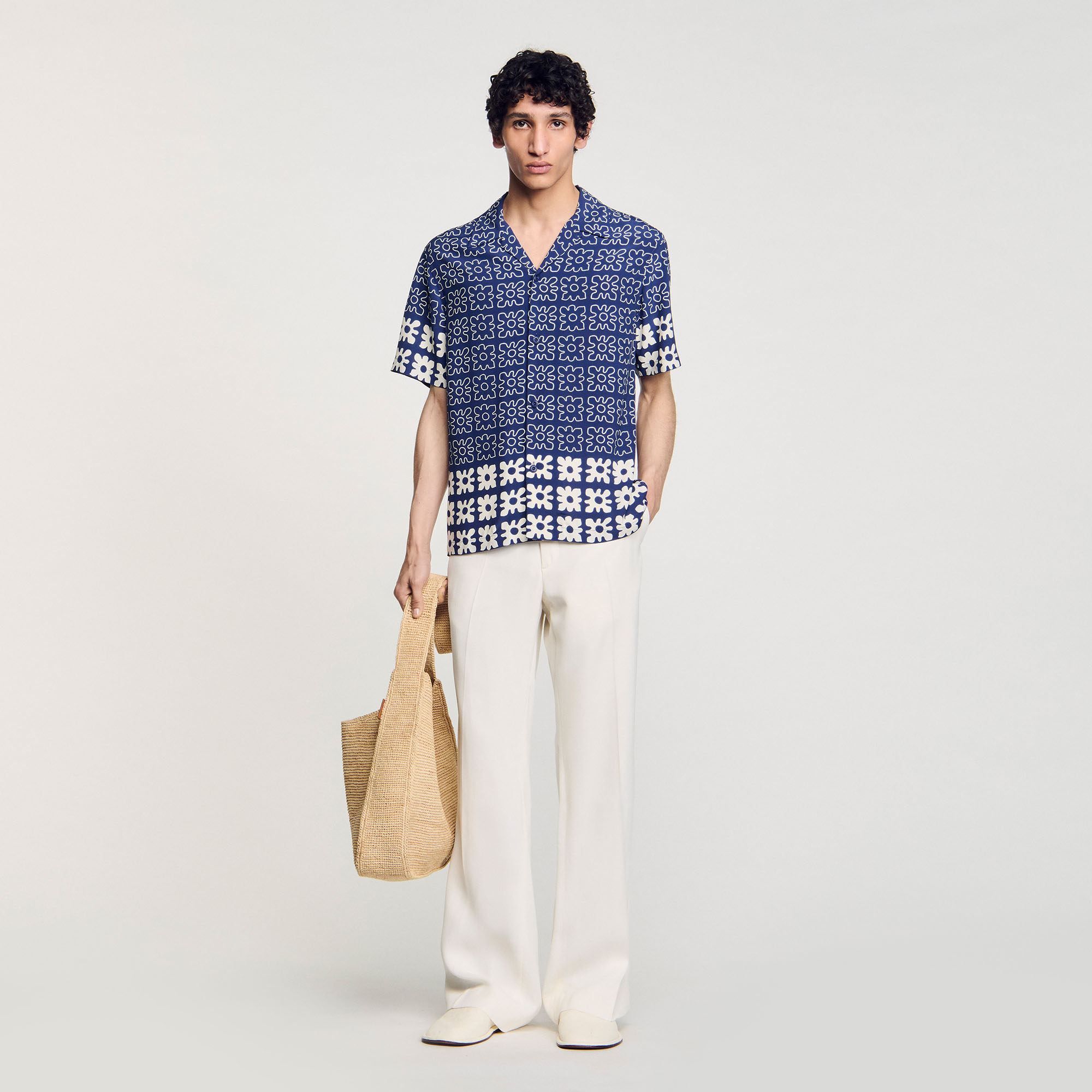 Sandro Floral motif shirt