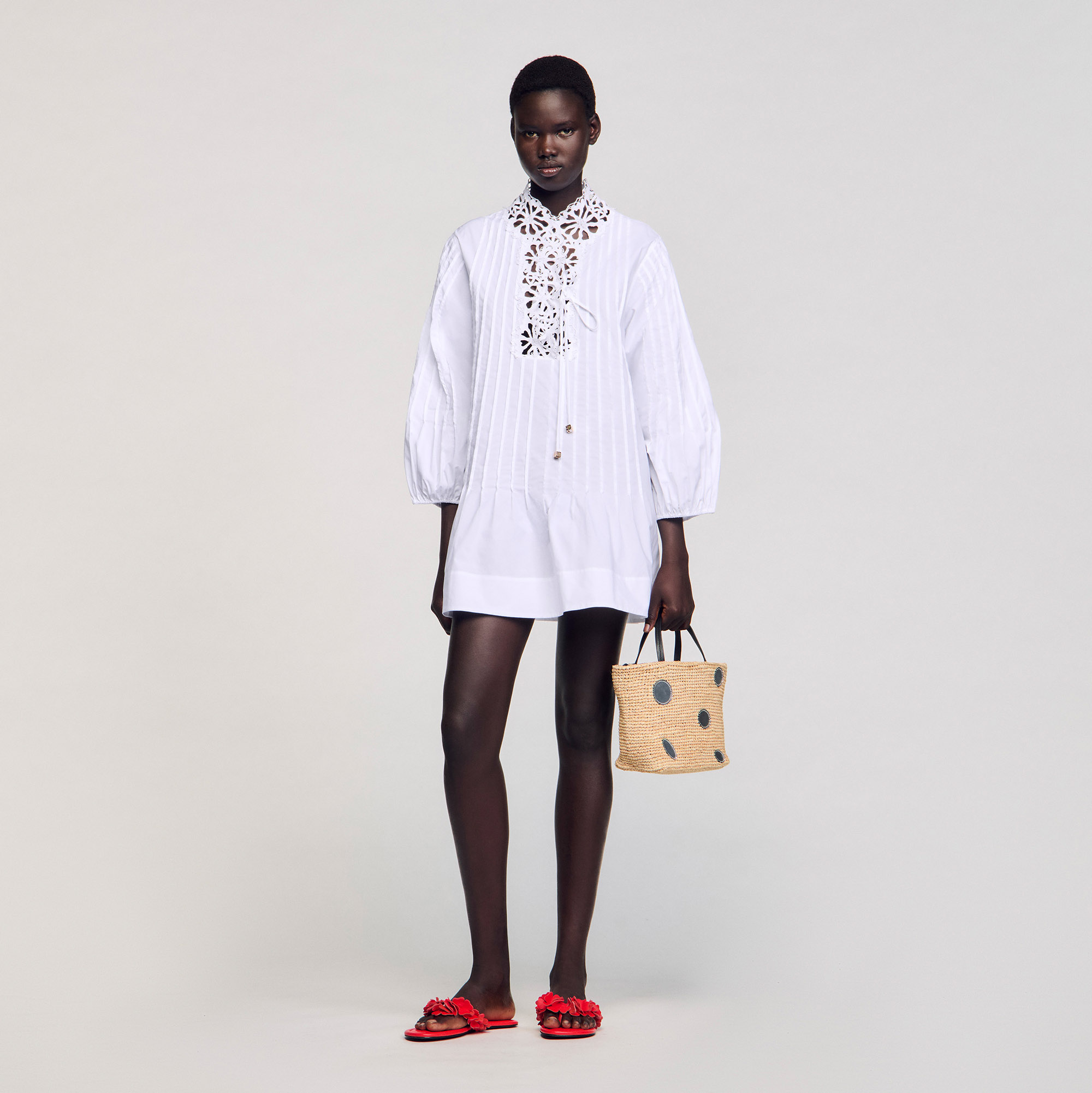 Sandro Mini dress with lace detail