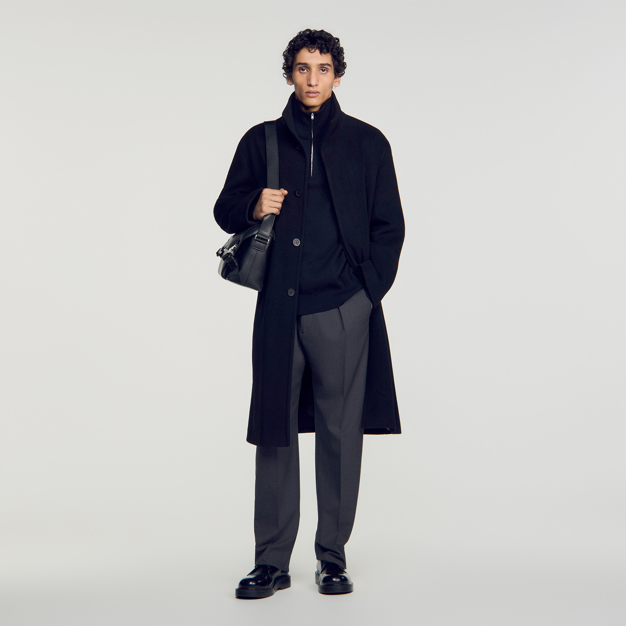 Long wool and cashmere coat