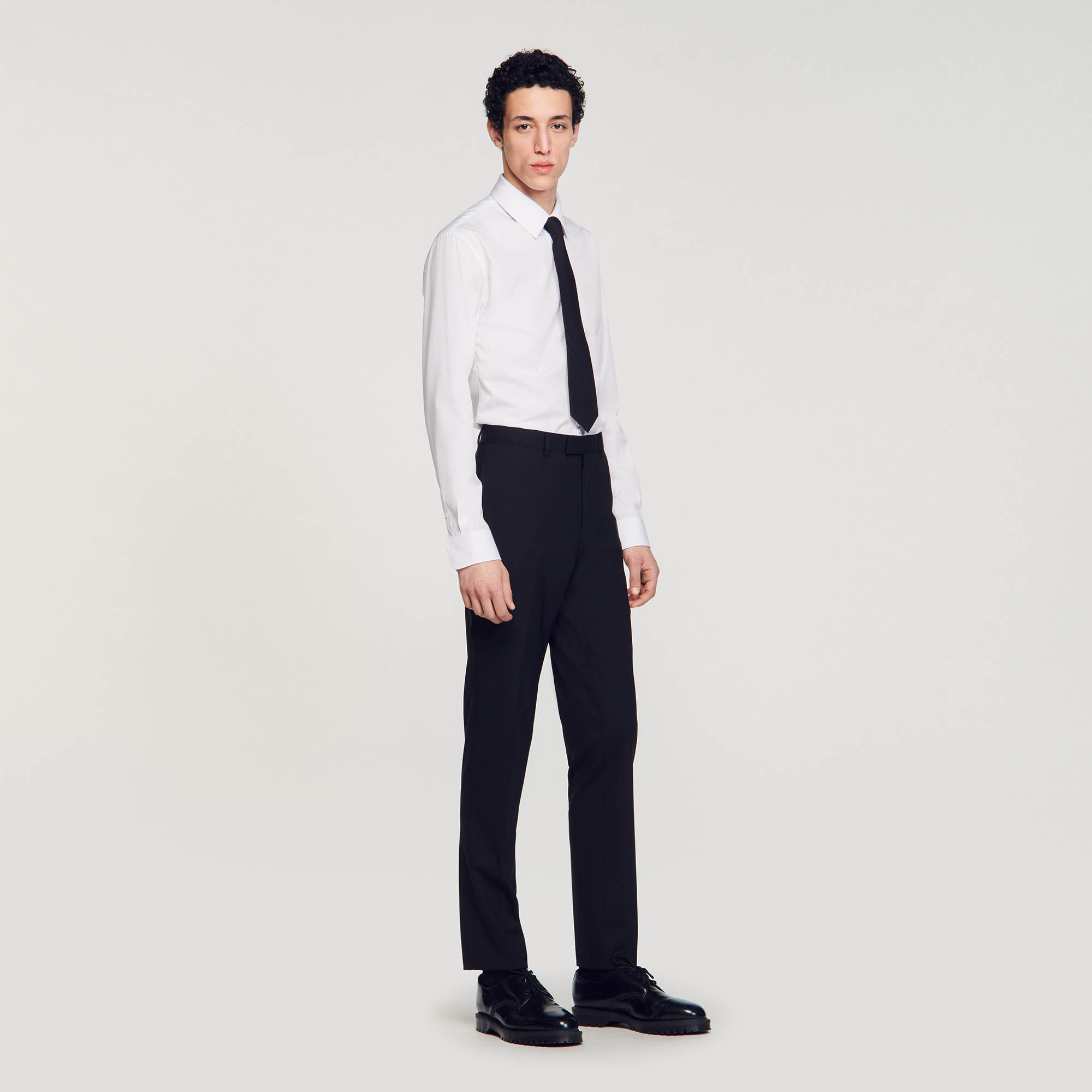 Sandro virgin wool Wool suit pants with a classic cut and pockets