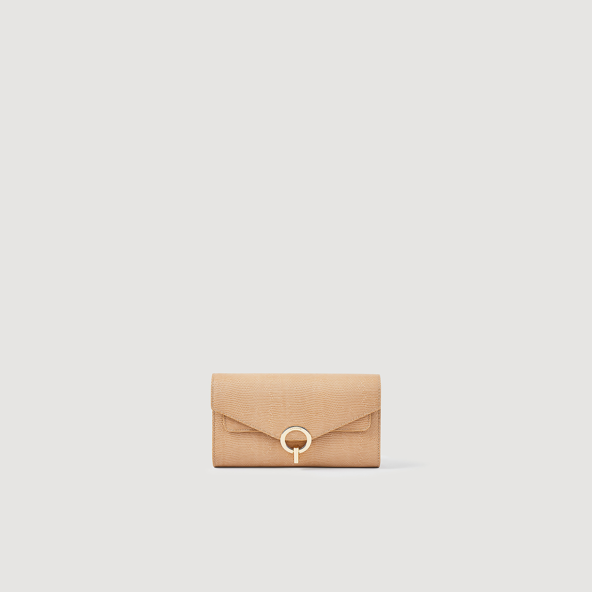Sandro cotton Leather: calfskin Flap lining: The iconic Yza bag in a clutch version