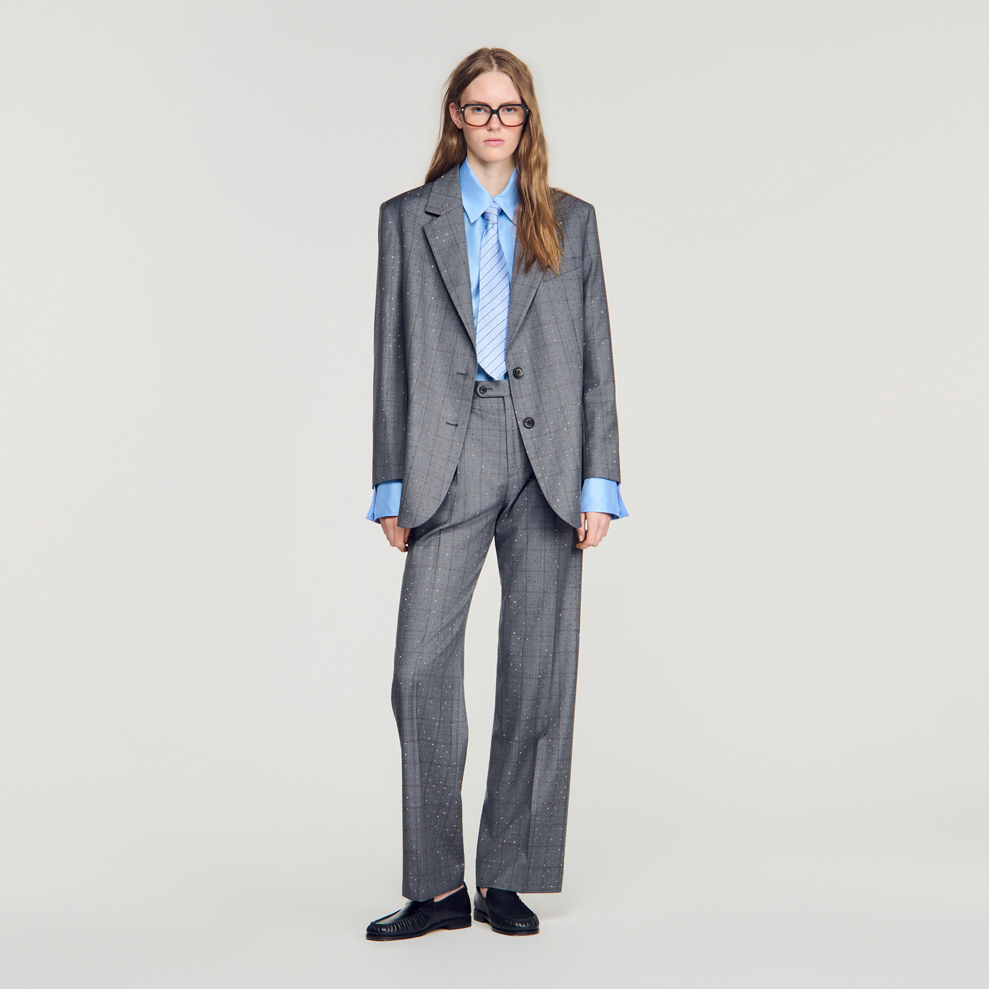 Checked wool jacket