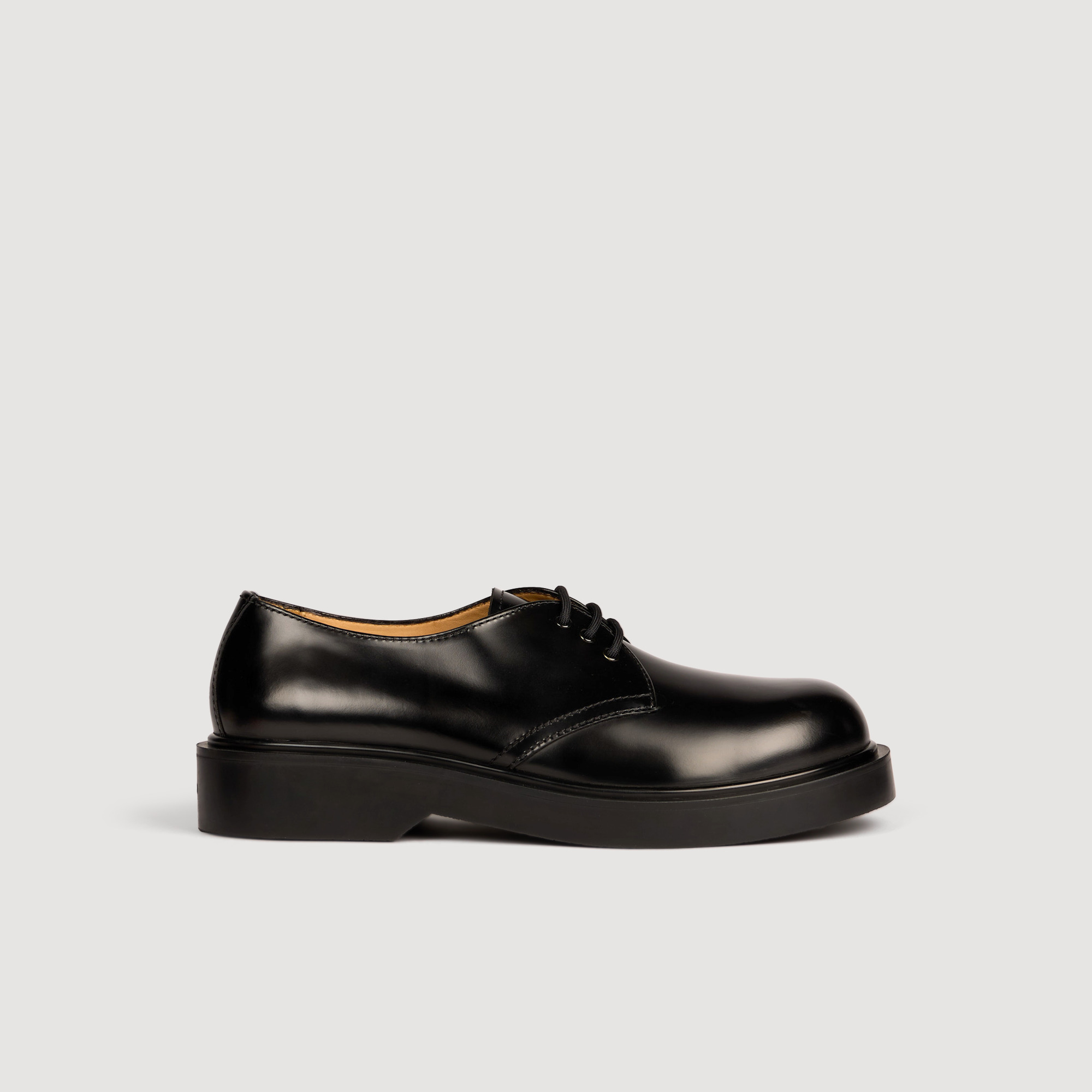 Patent leather loafers black / gray for Men | Sandro Paris