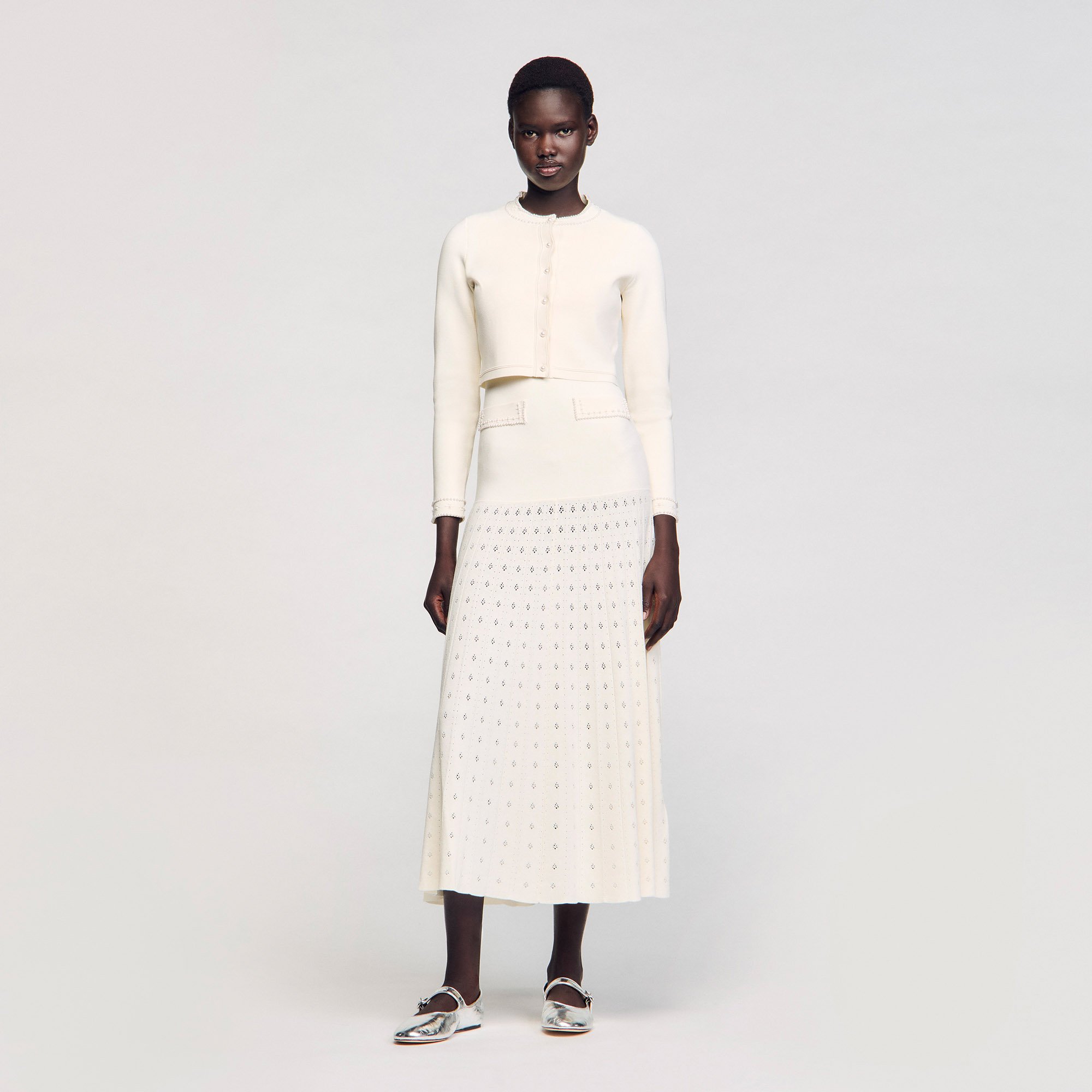 トップス cropped pearl cardigan Ribbed Pearl Cardigan | Kate Spade New York