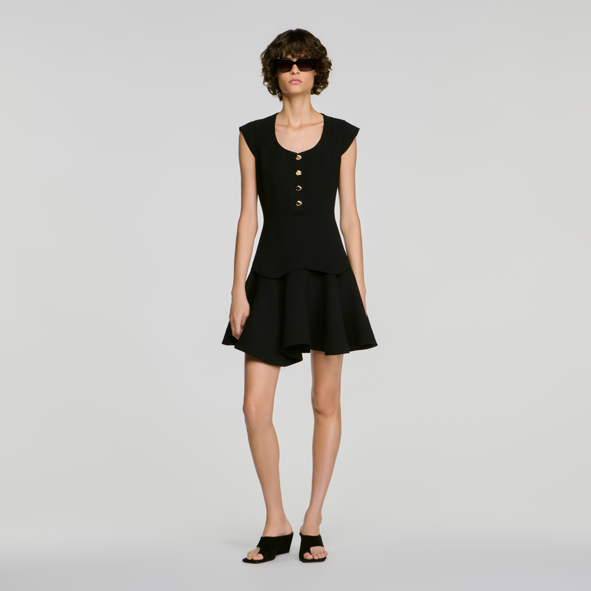 Short button-up dress