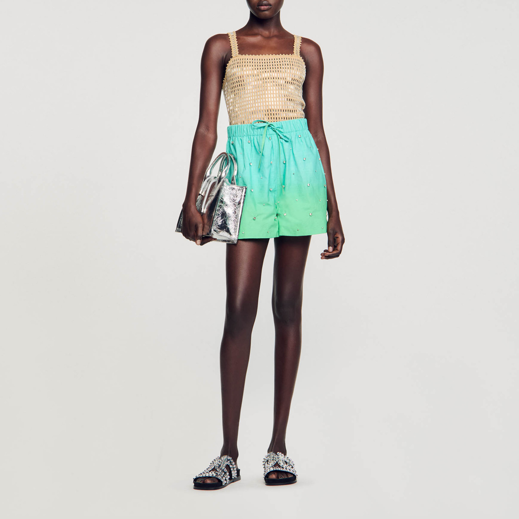 Sandro Rhinestone shorts