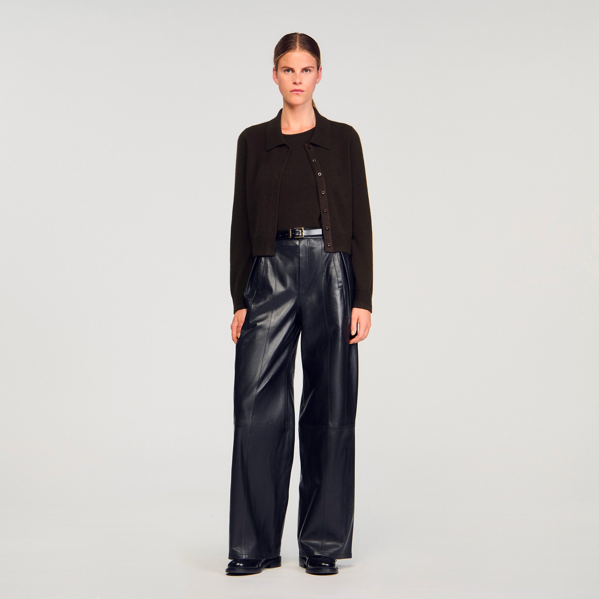 Sandro Shirt-collar cardigan