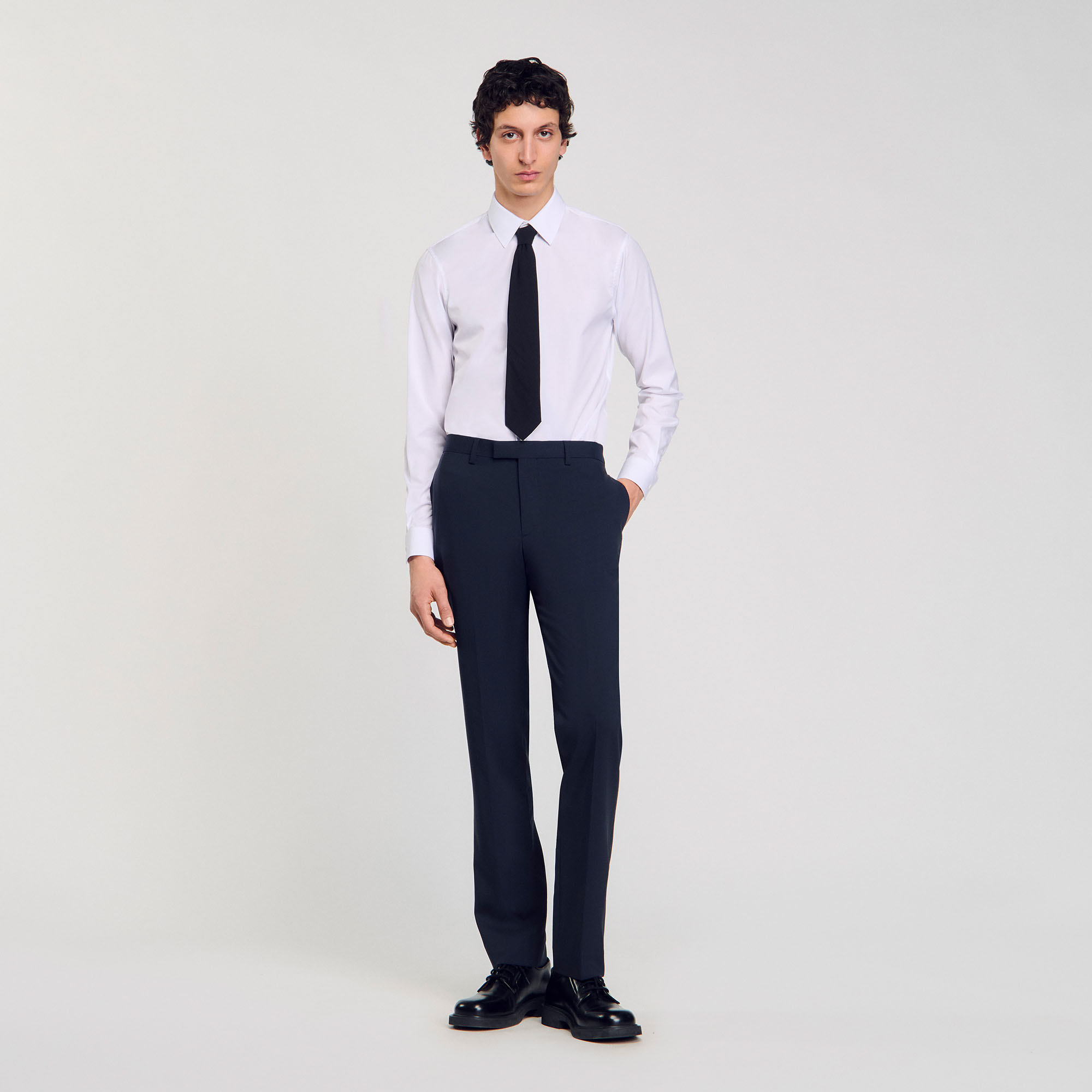 Wool suit trousers