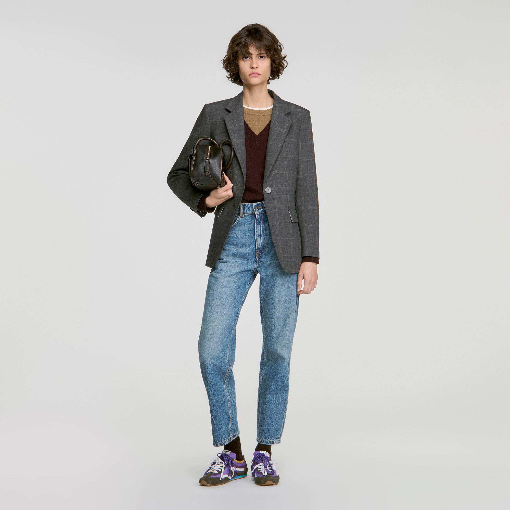 Check tailored jacket