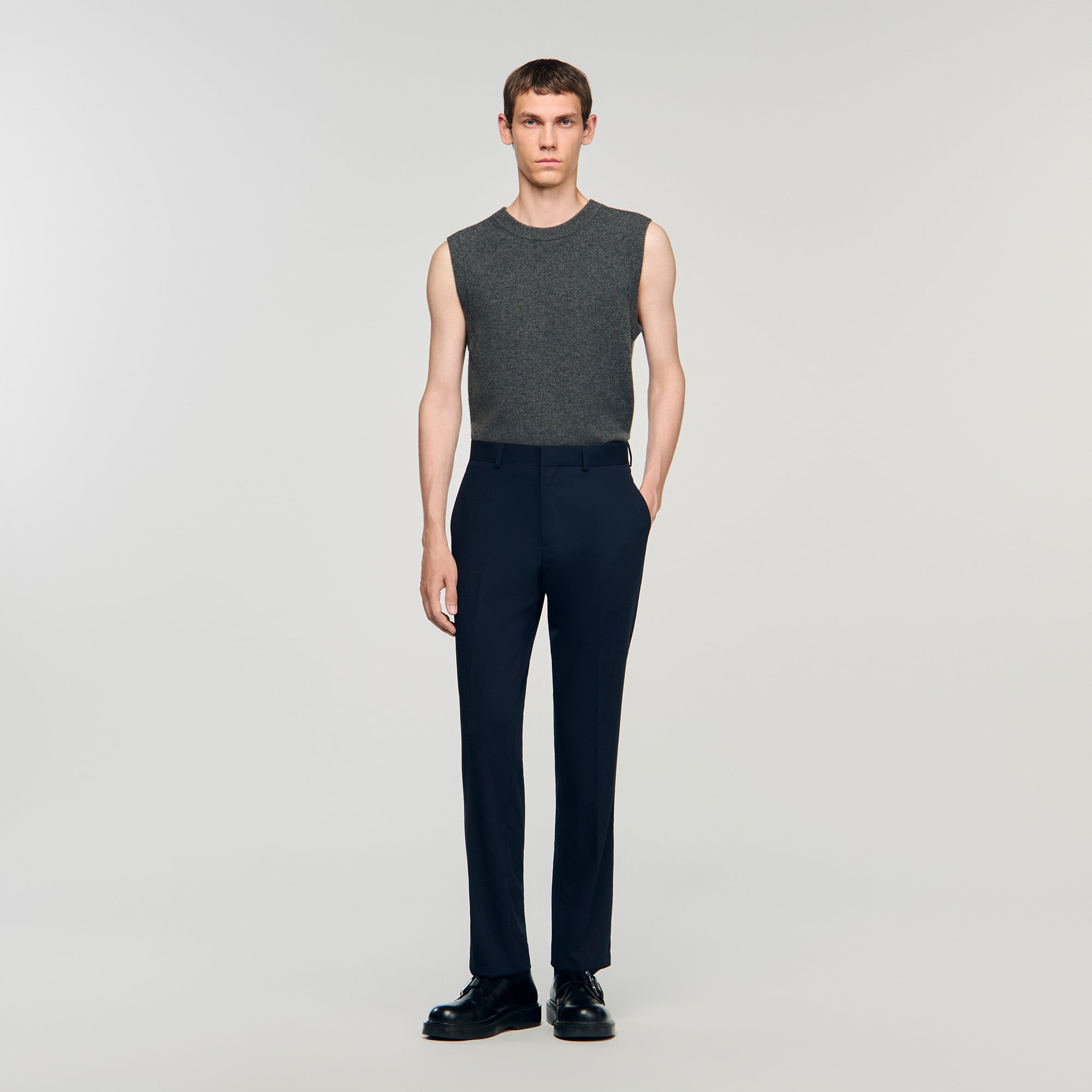 Virgin wool suit trousers