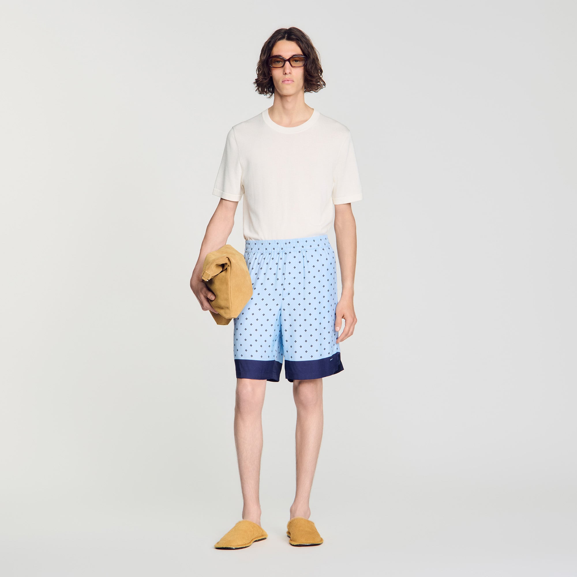 Square Cross patterned shorts