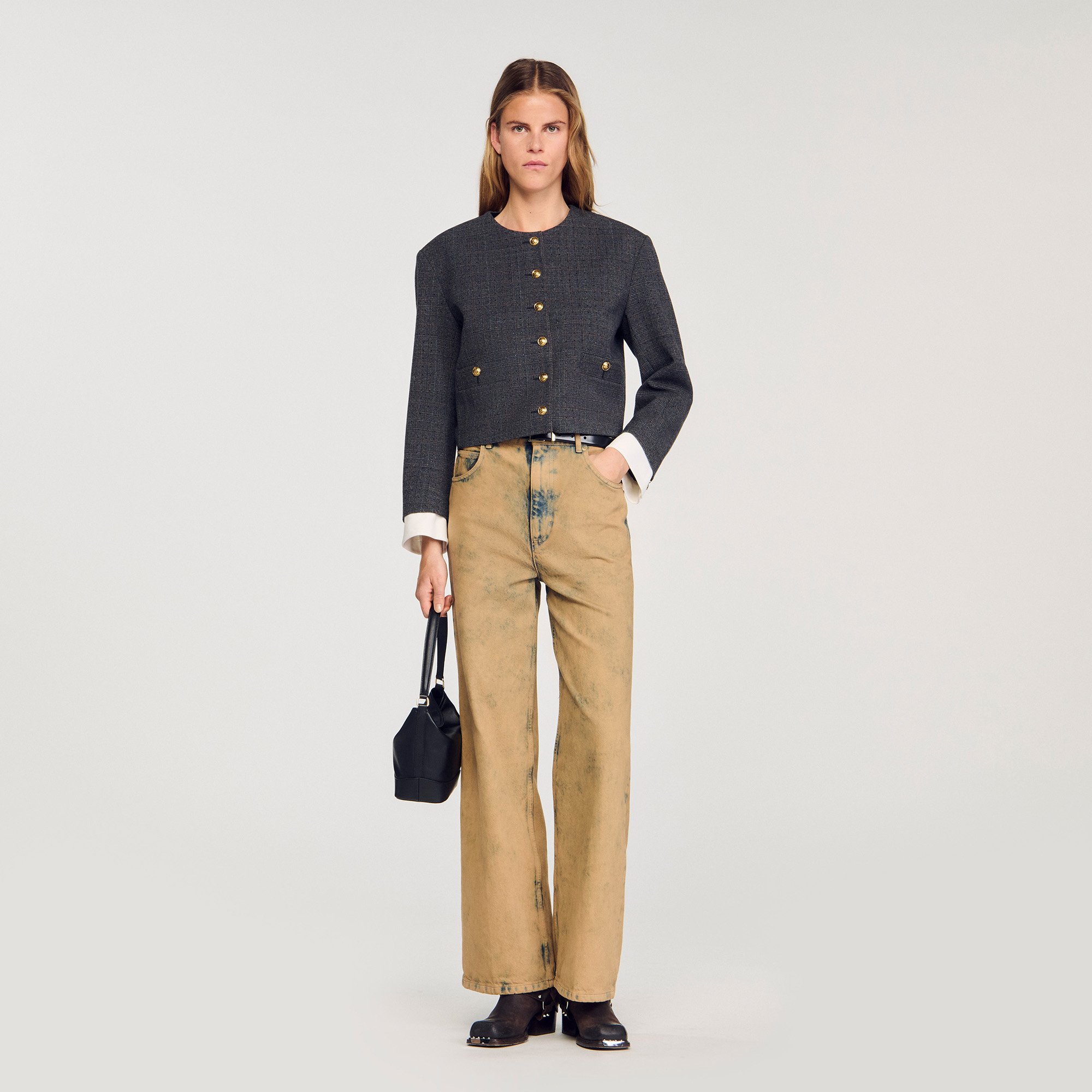 Sandro Rhinestone tailored jacket