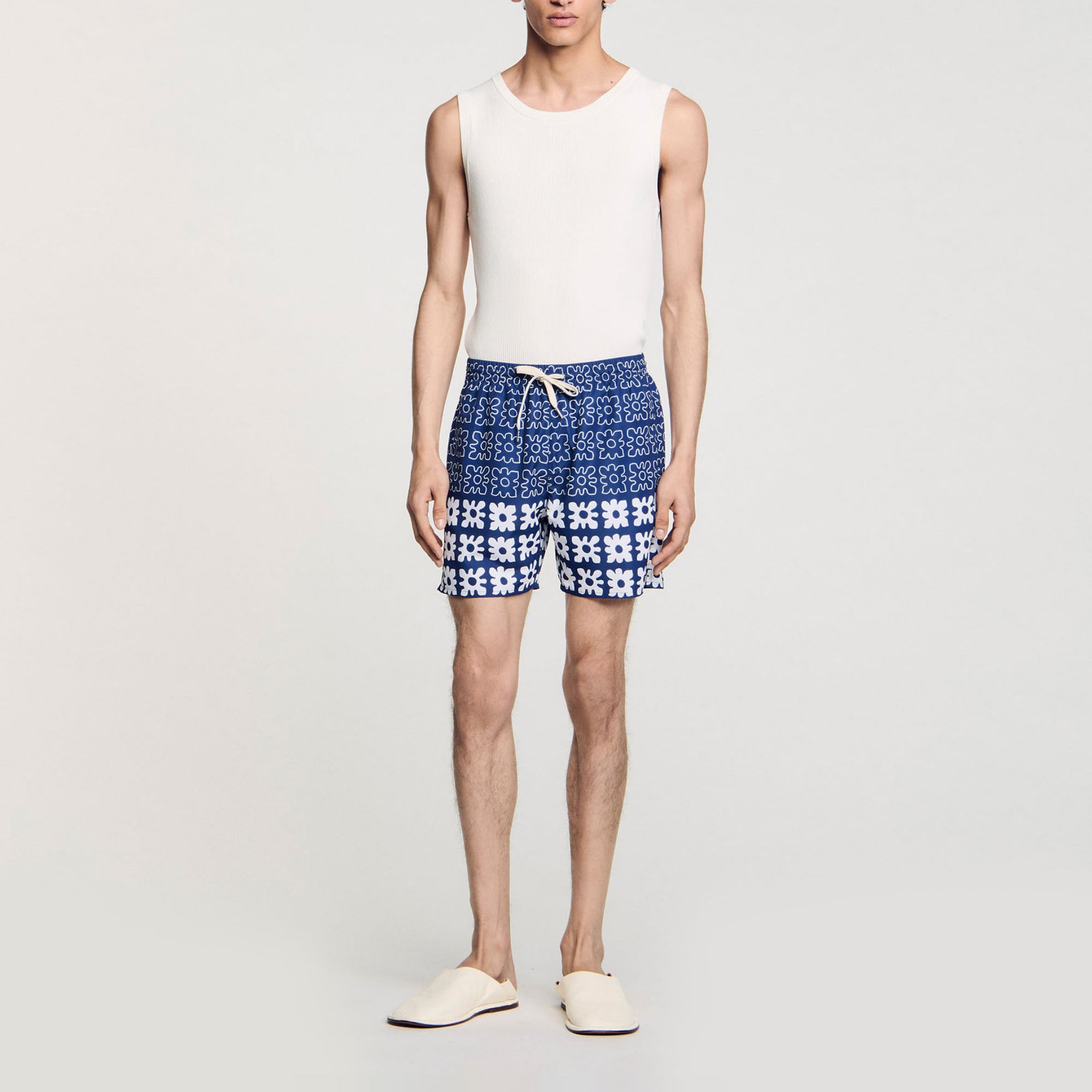 Floral print swim trunks