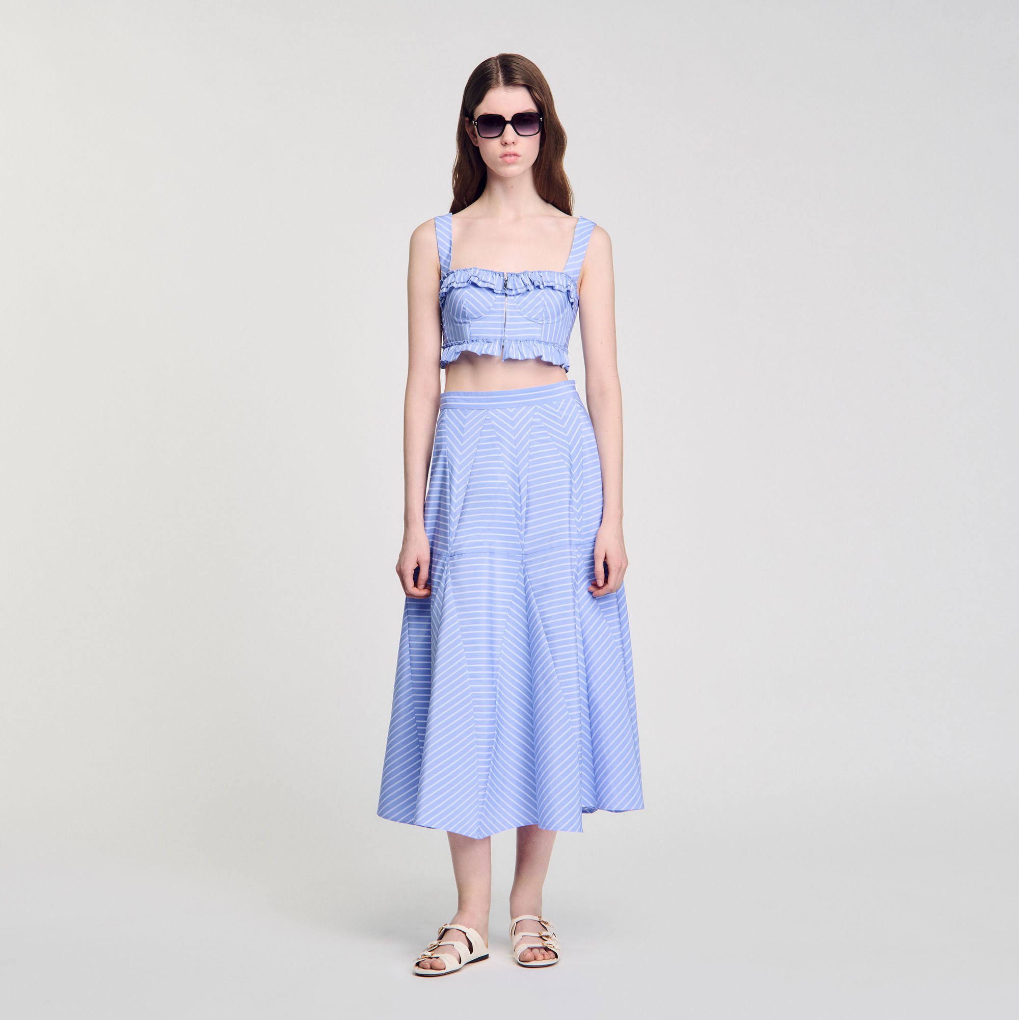Maxi striped skirt
