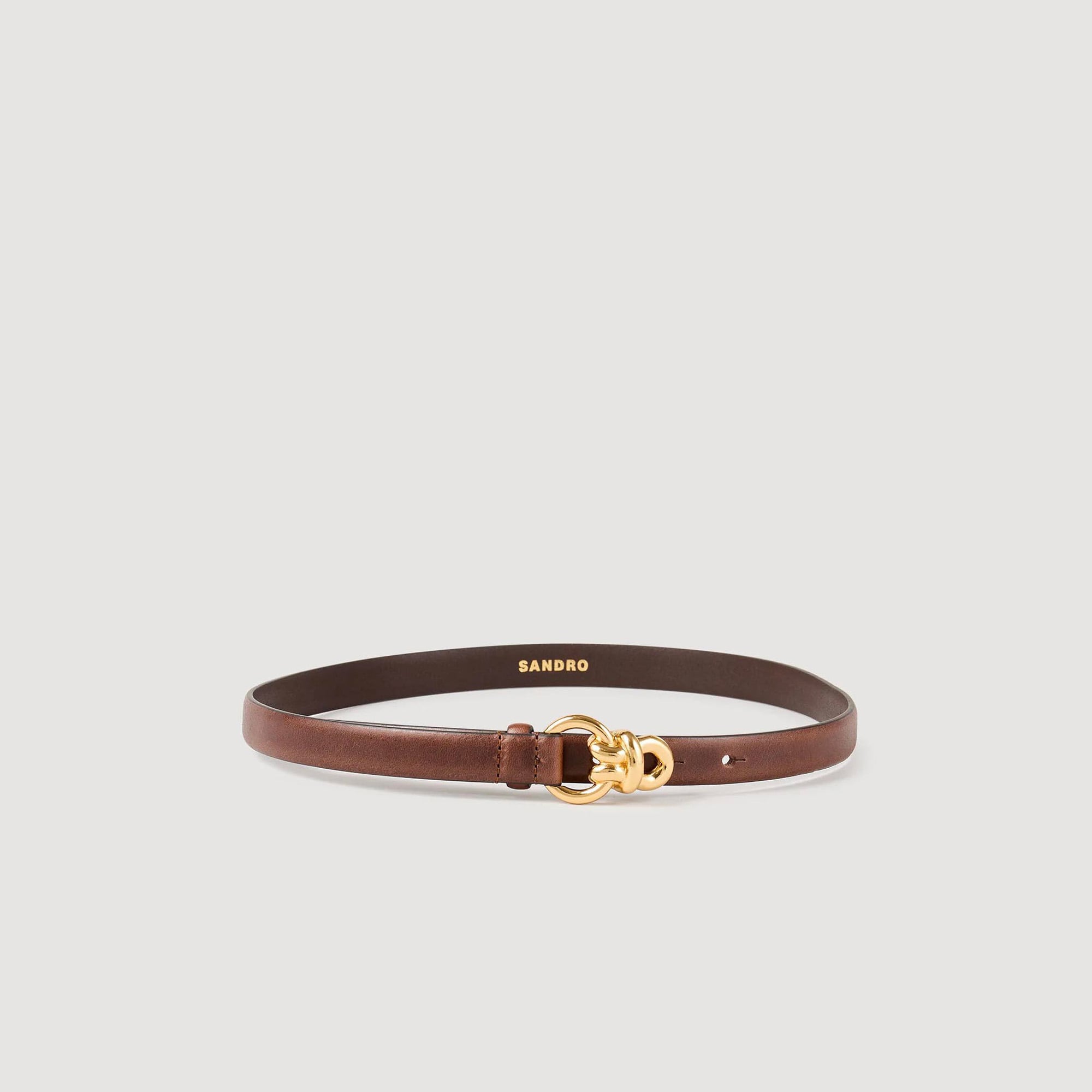 Sandro Women's Slim Leather Belt