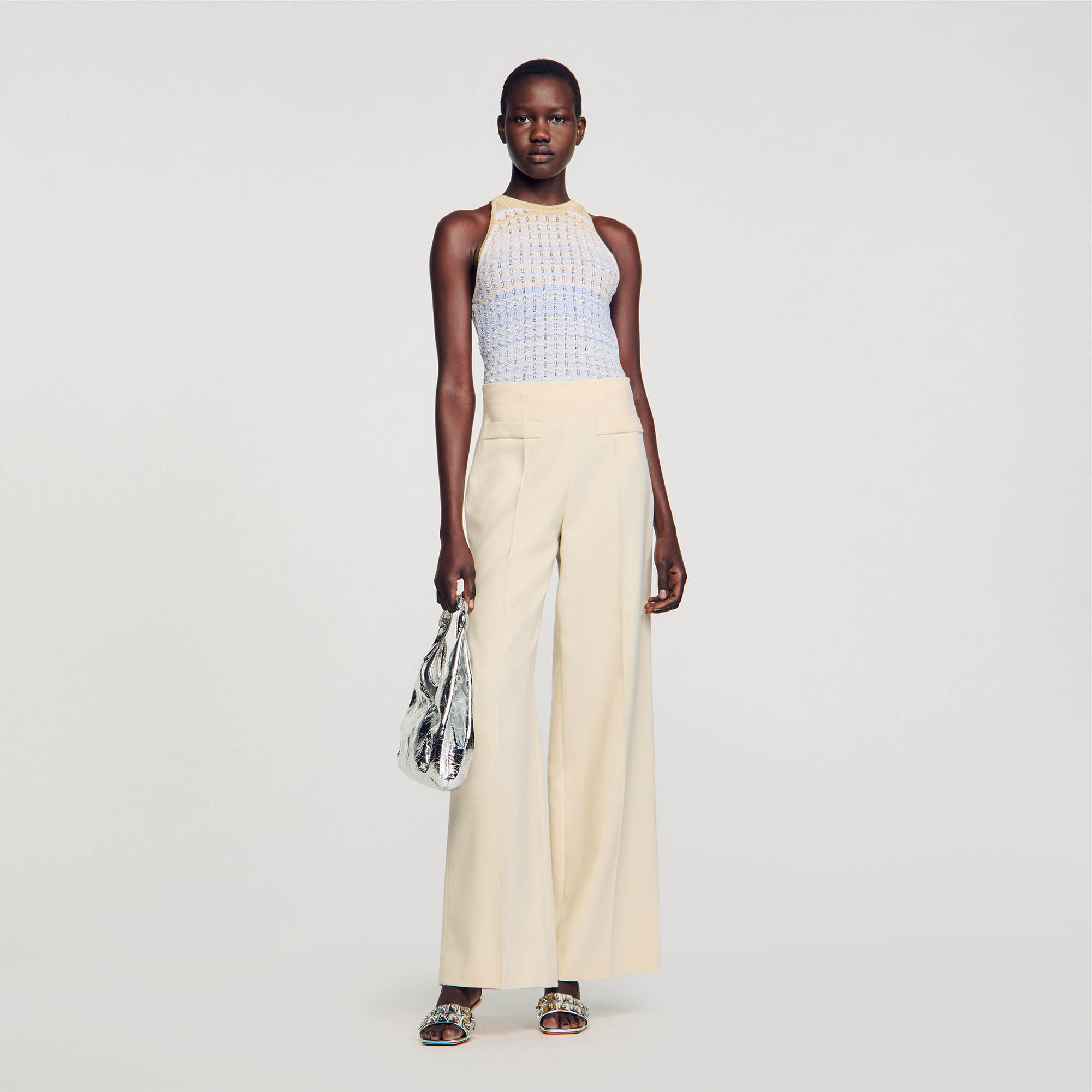 Sandro Wide-leg trousers with darts