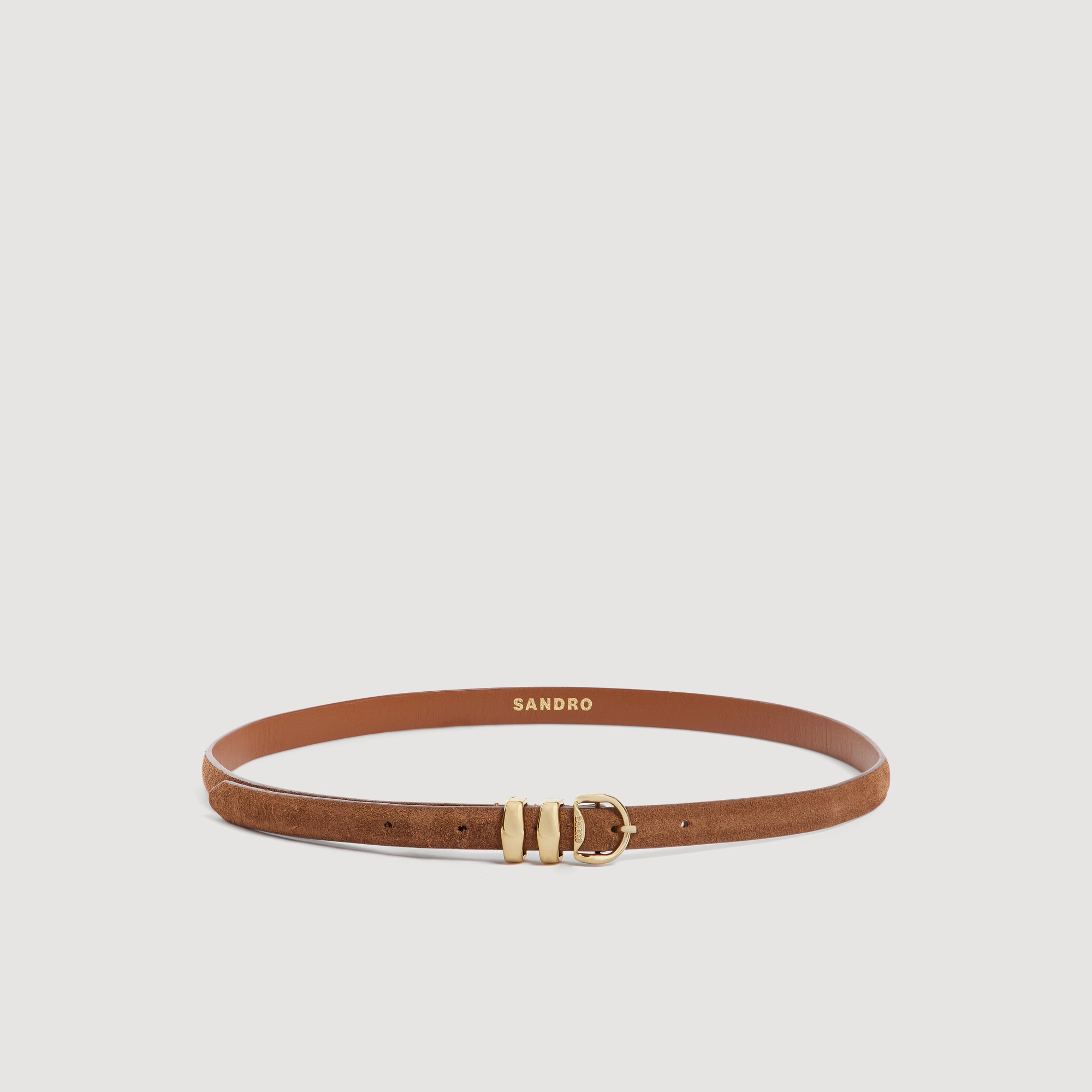 Suede leather belt
