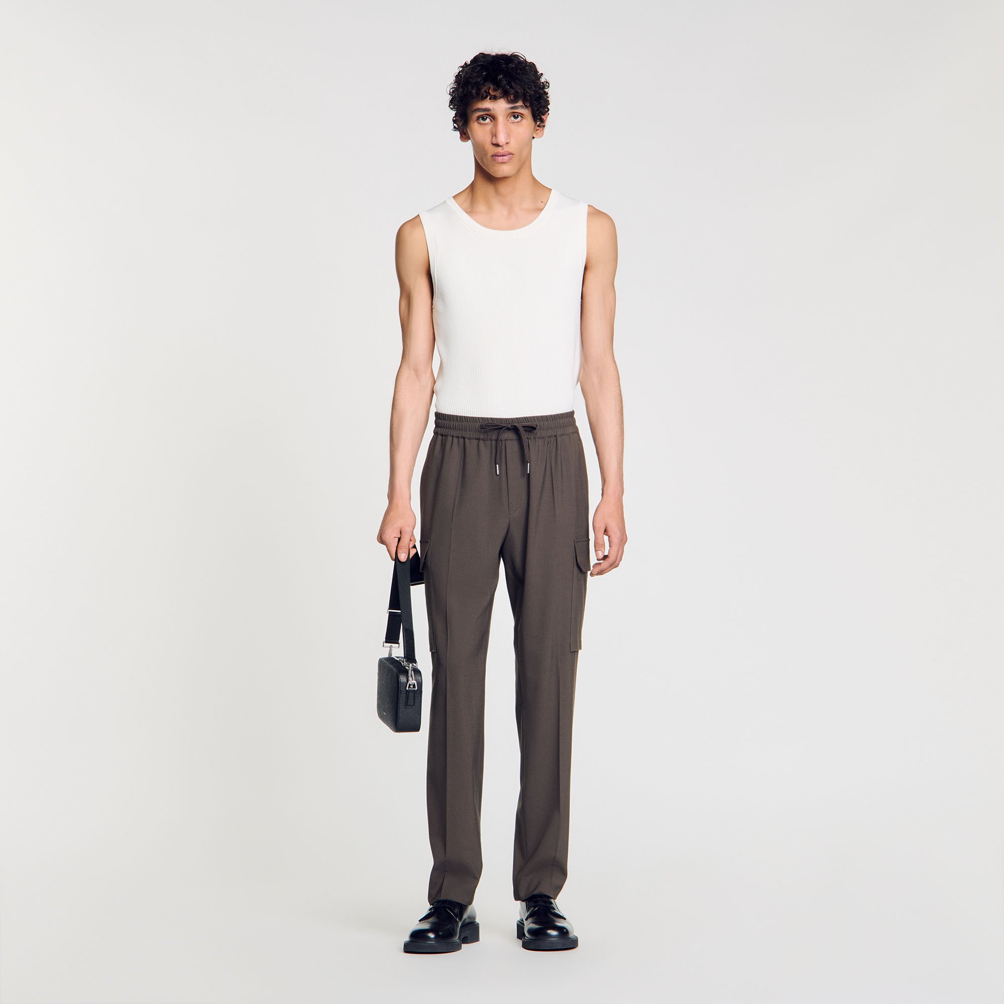 Elasticated cargo trousers