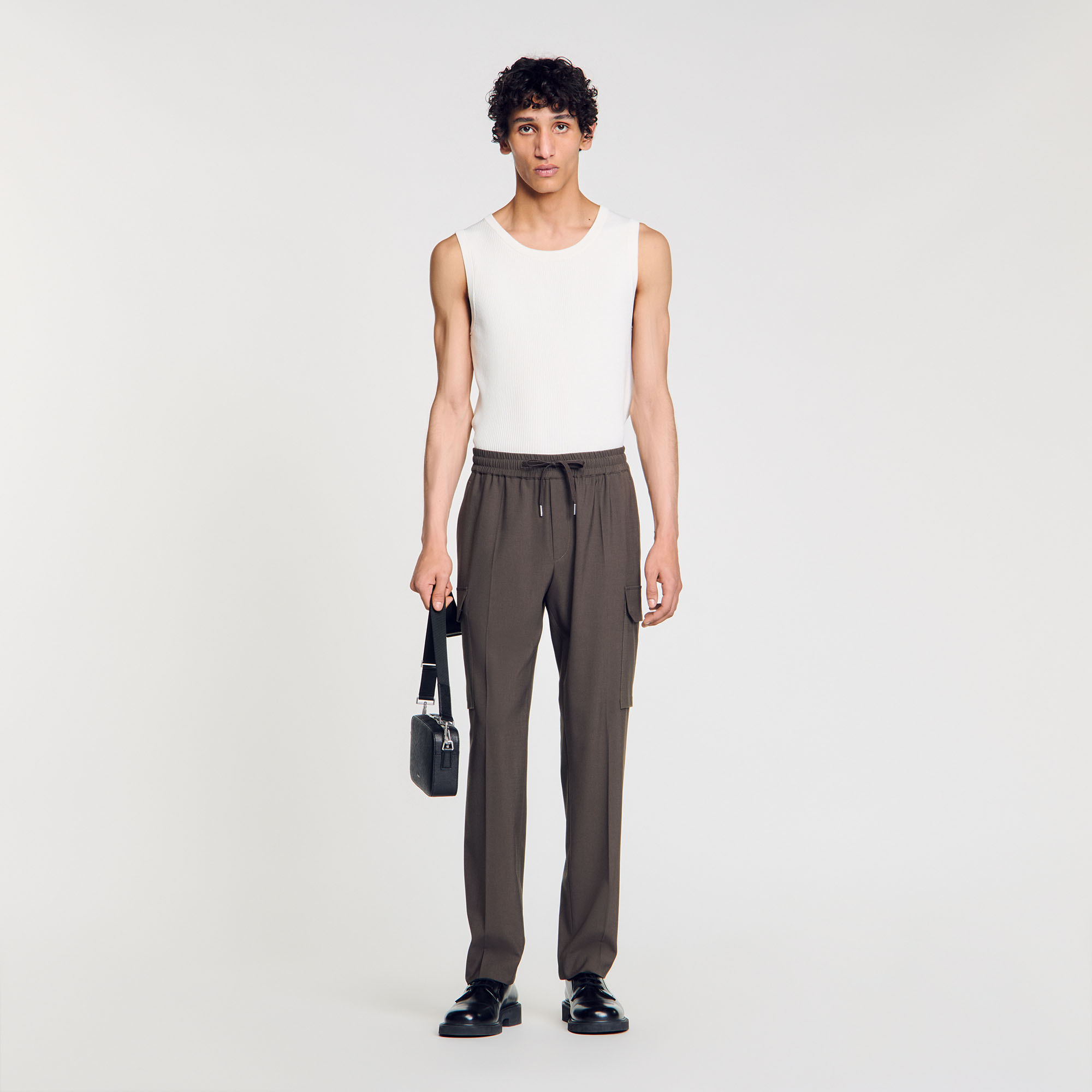 Sandro Elasticated cargo trousers